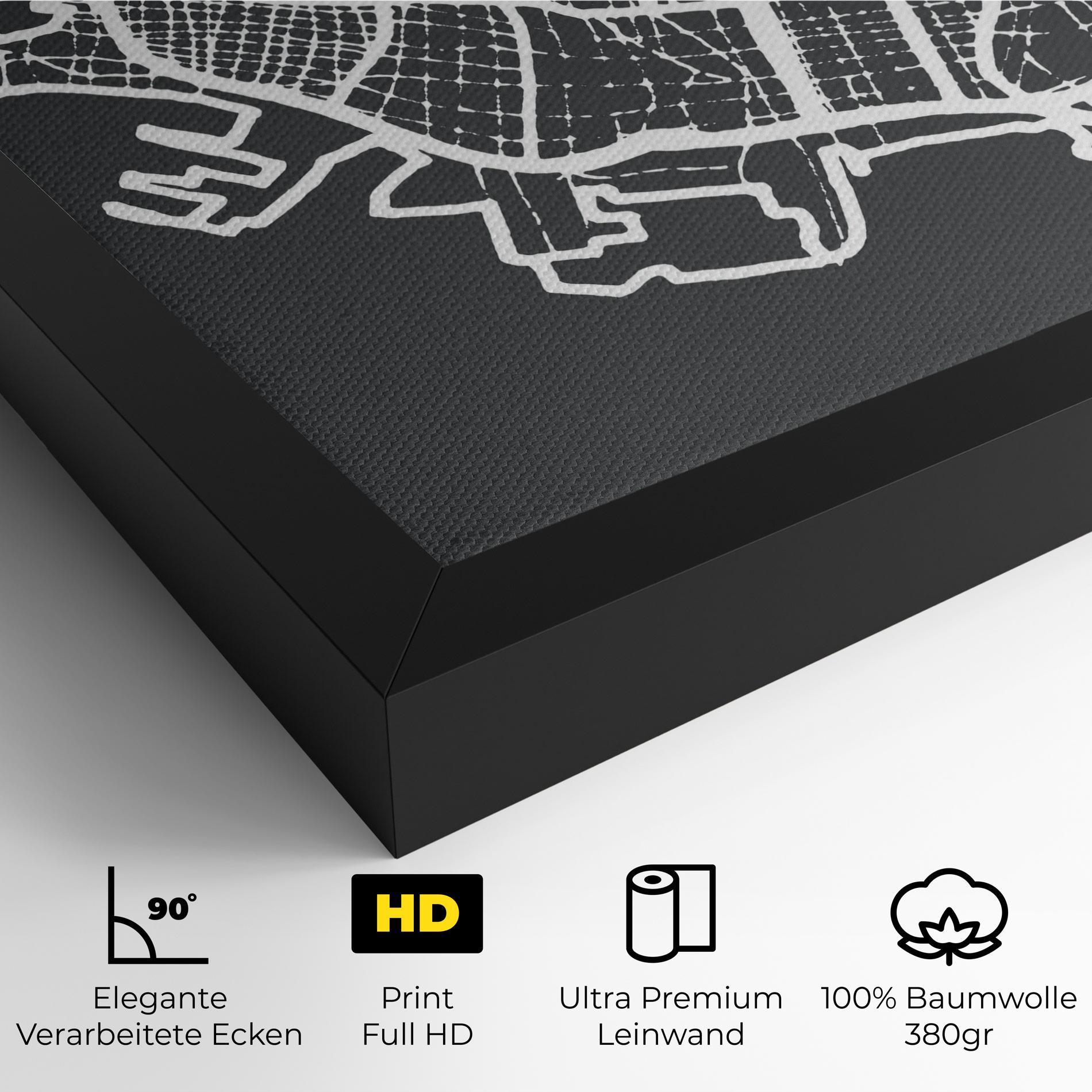 Leinwandbild Genoa Map mockup 4