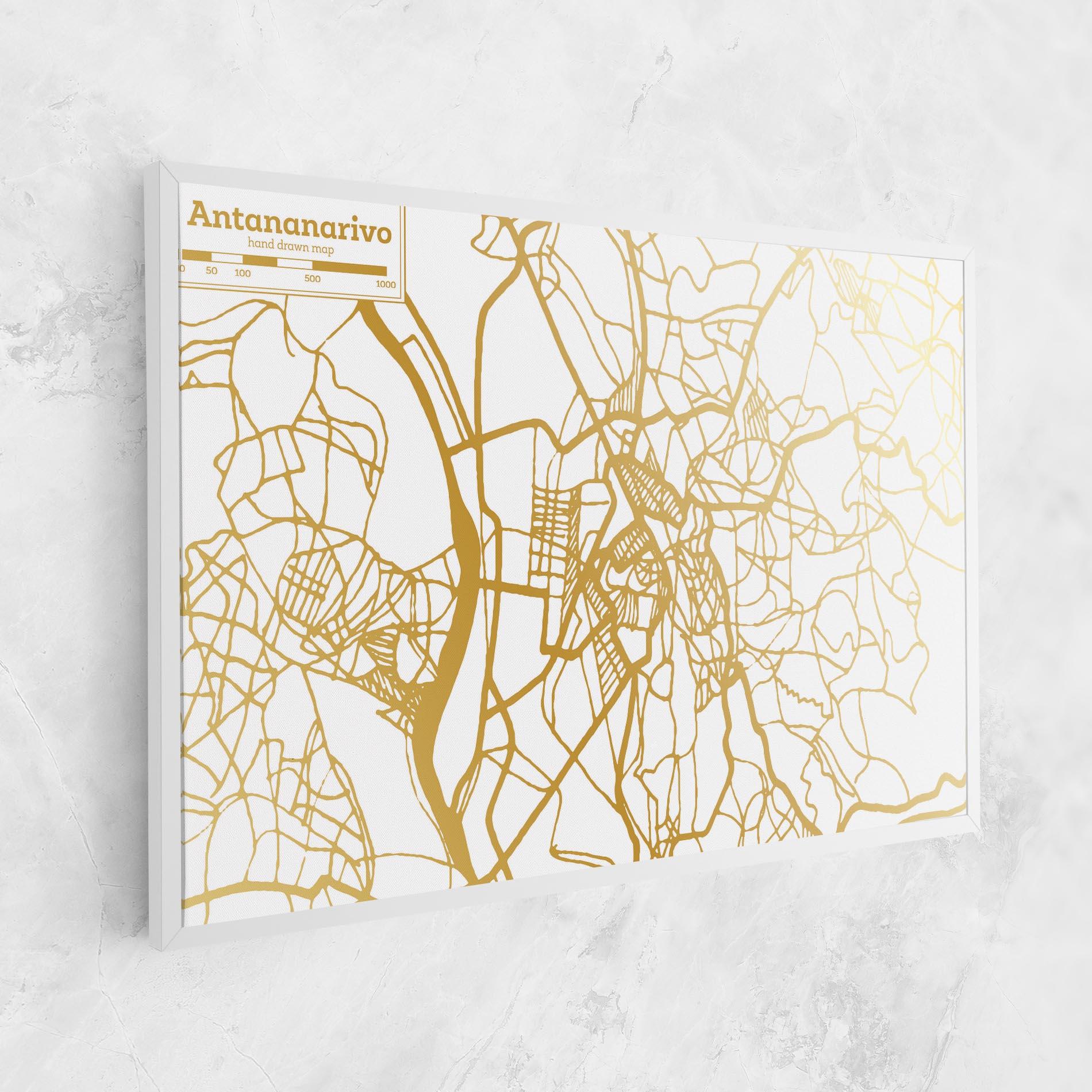 Leinwandbild Antananarivo Map mockup 1