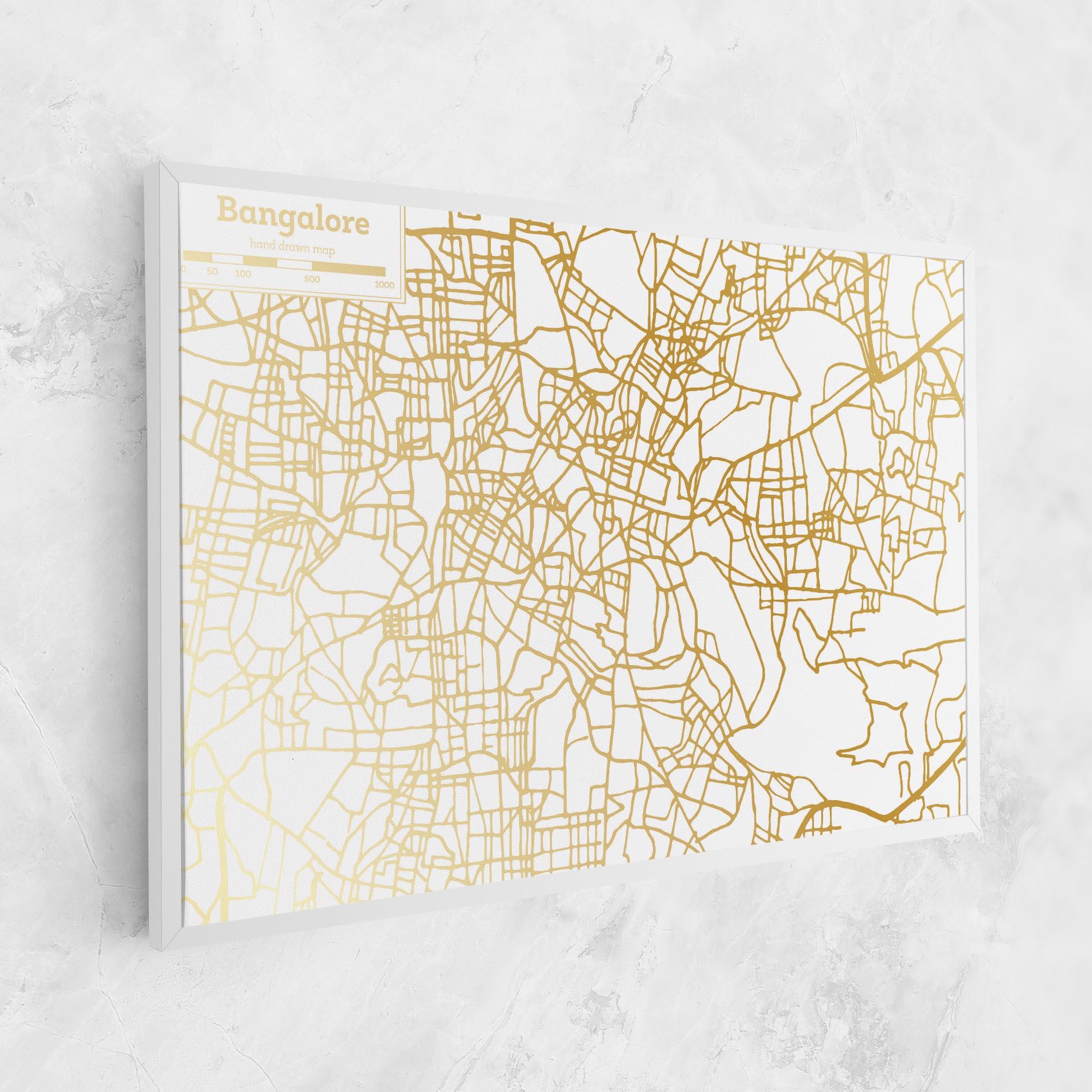 Leinwandbild Bangalore Map mockup 1