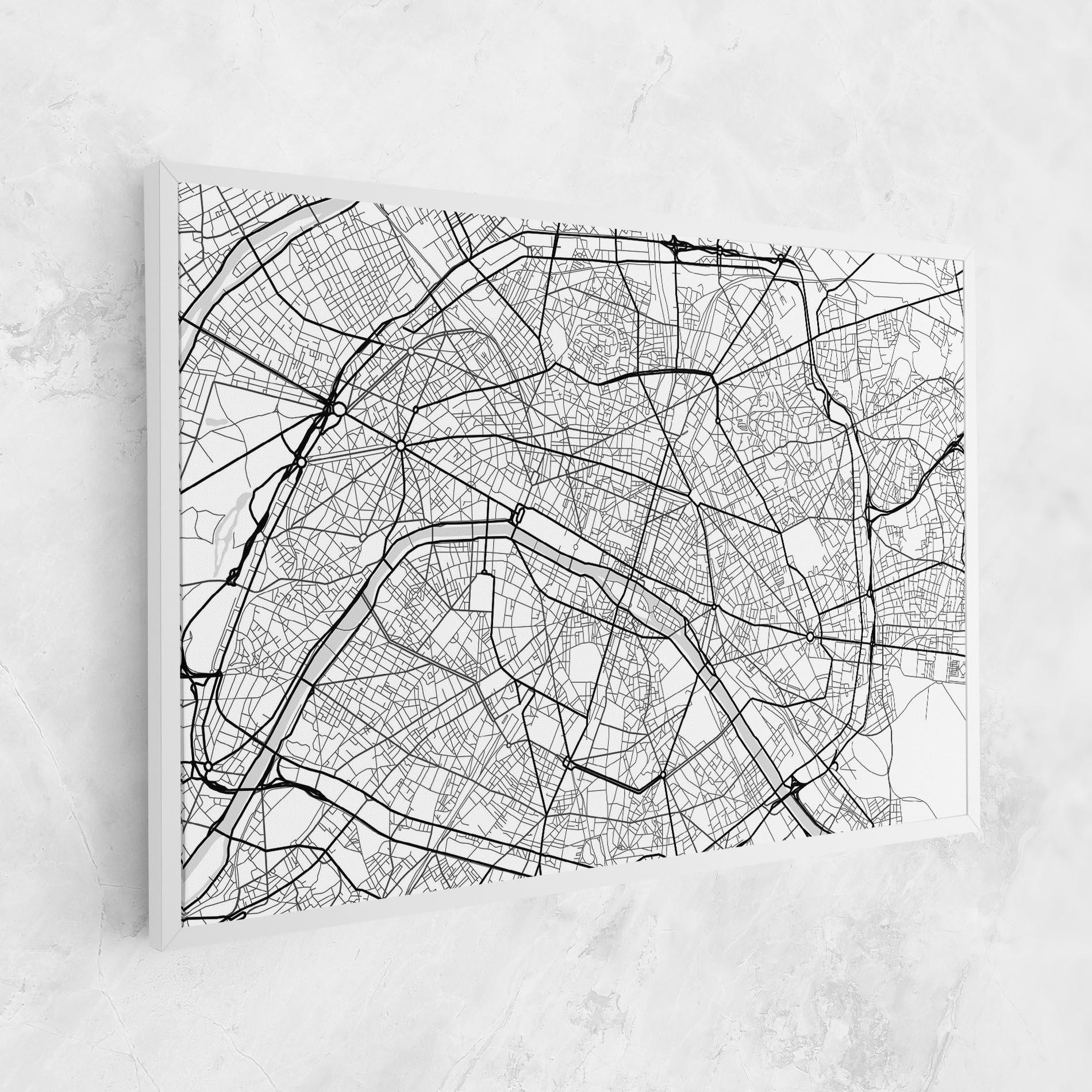 Leinwandbild City Black Line mockup 1