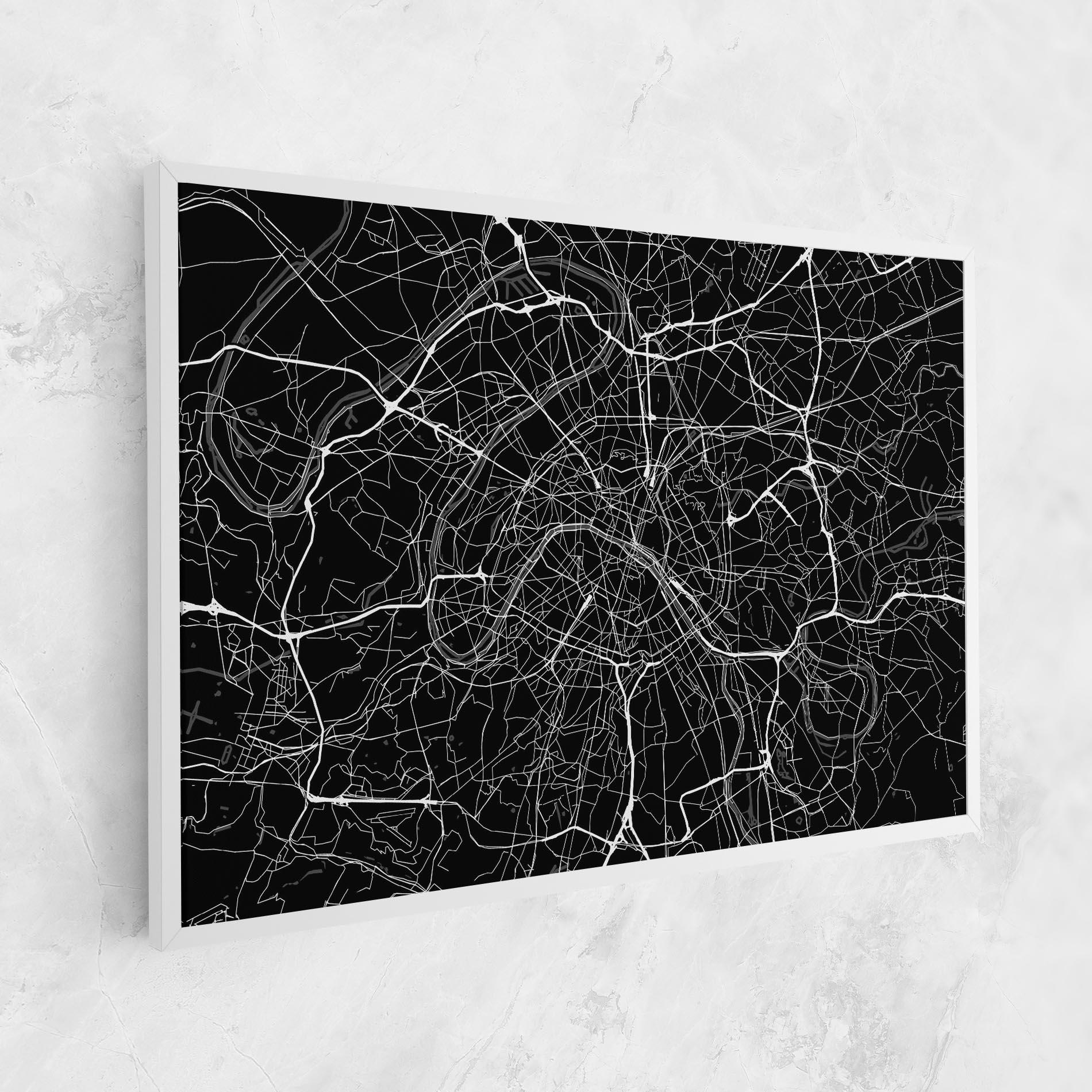 Leinwandbild White Line City mockup 1