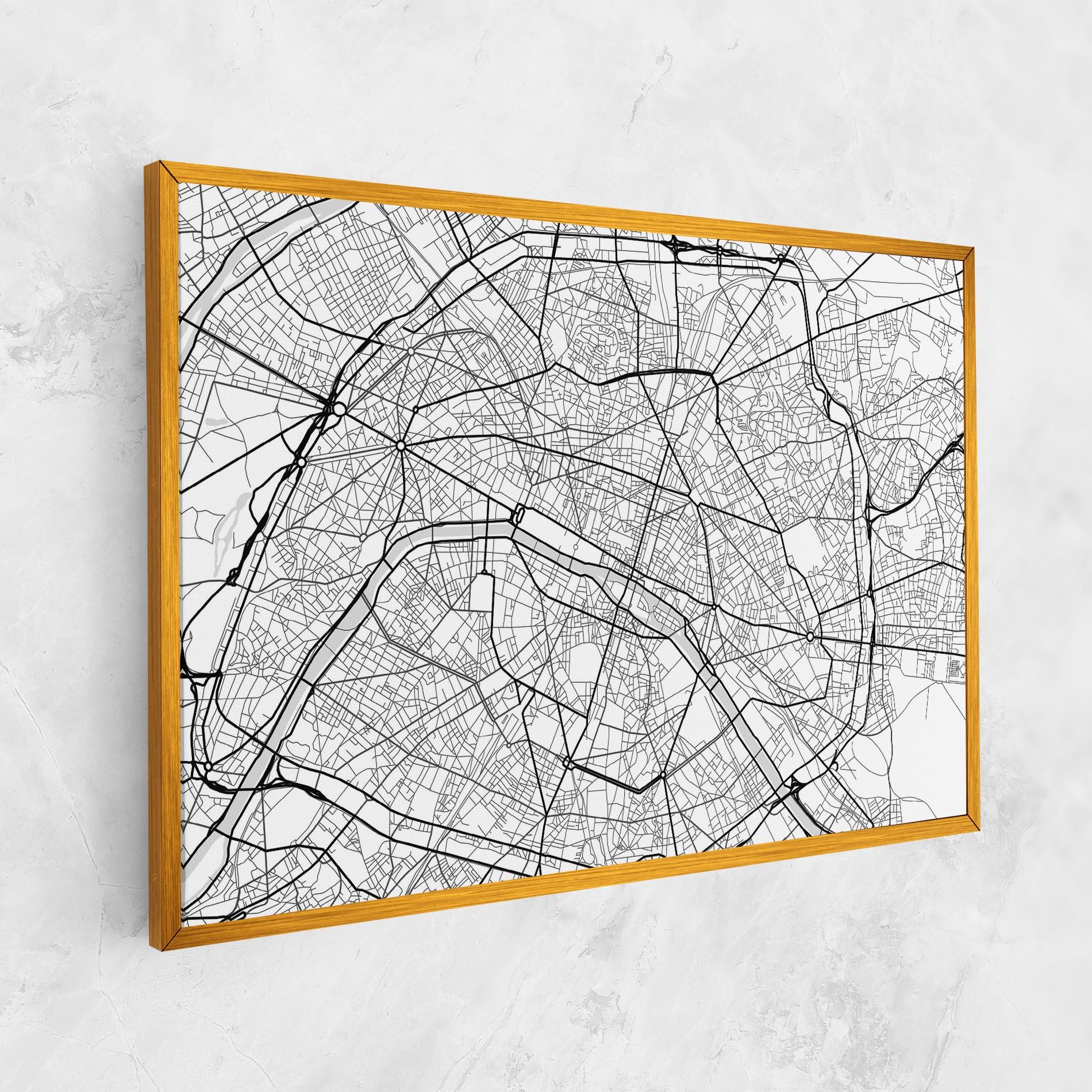 Leinwandbild City Black Line mockup 1