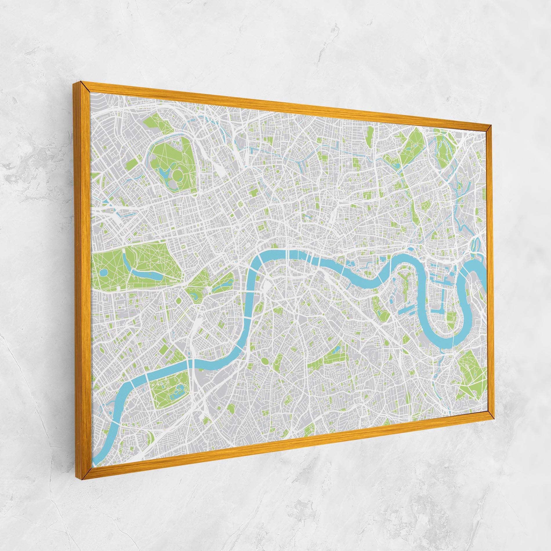 Leinwandbild City Color Map mockup 1