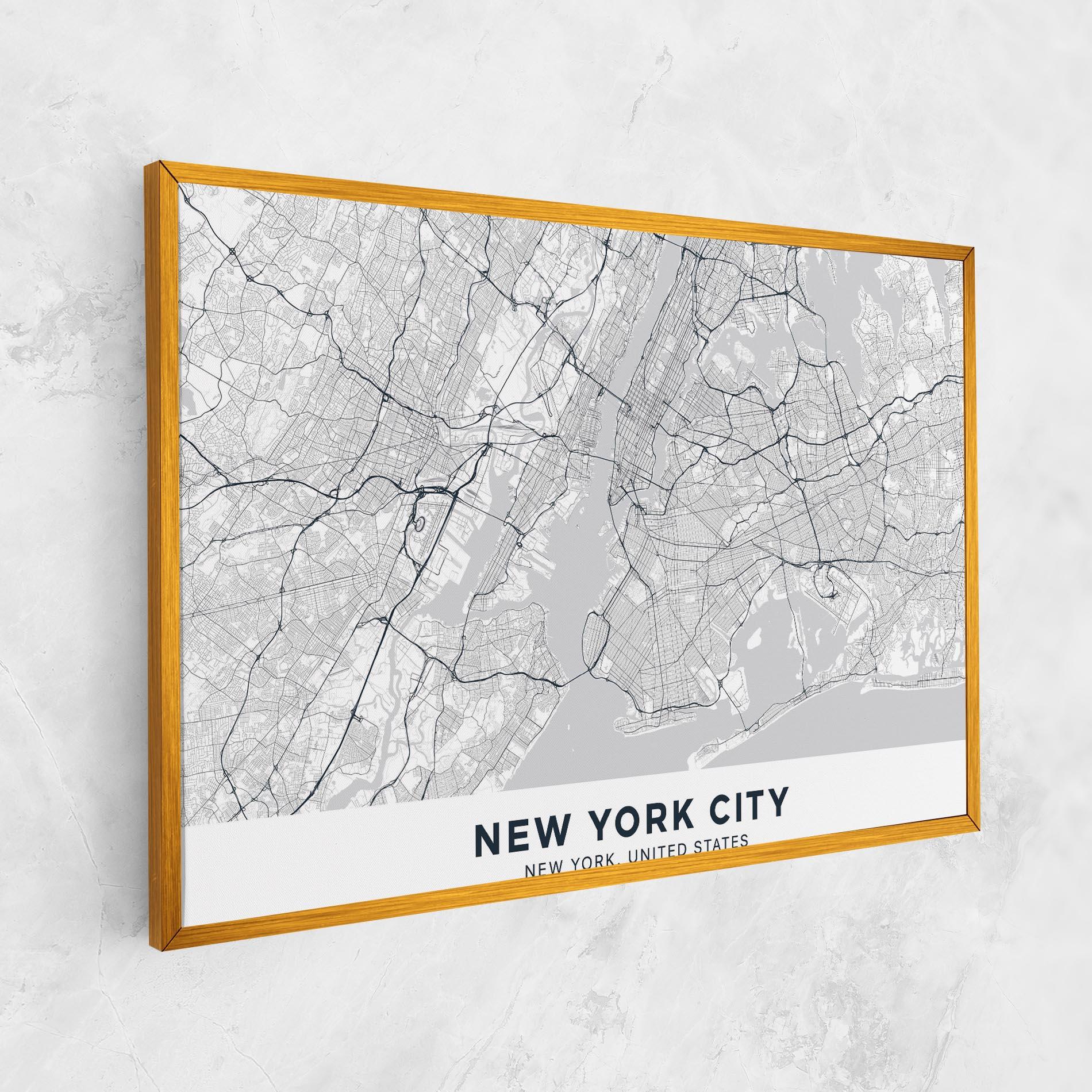 Leinwandbild New York Map mockup 1