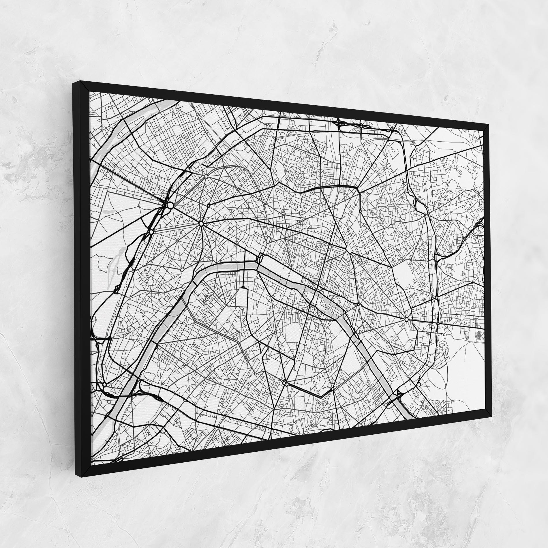 Leinwandbild City Black Line mockup 1