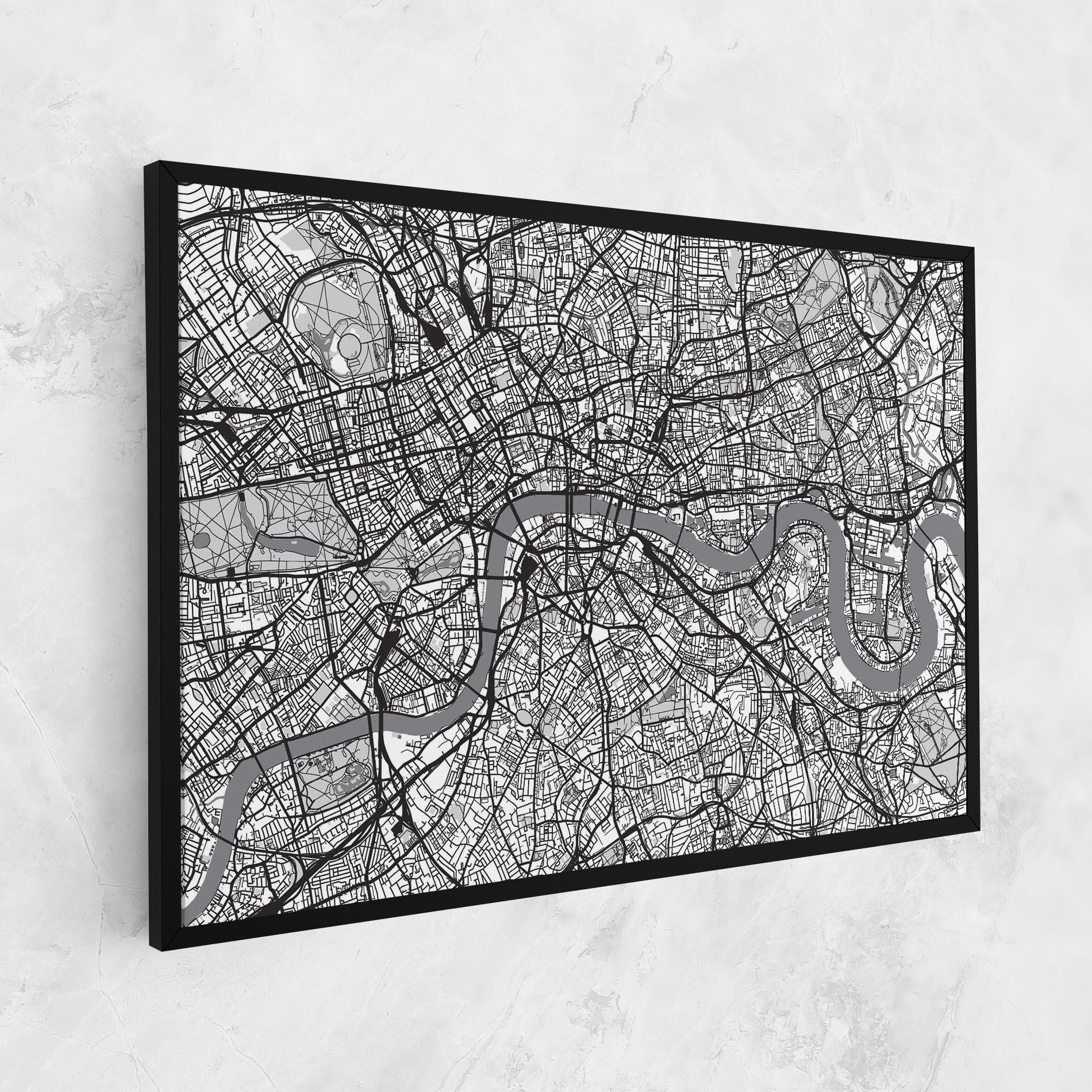Leinwandbild City Map mockup 1