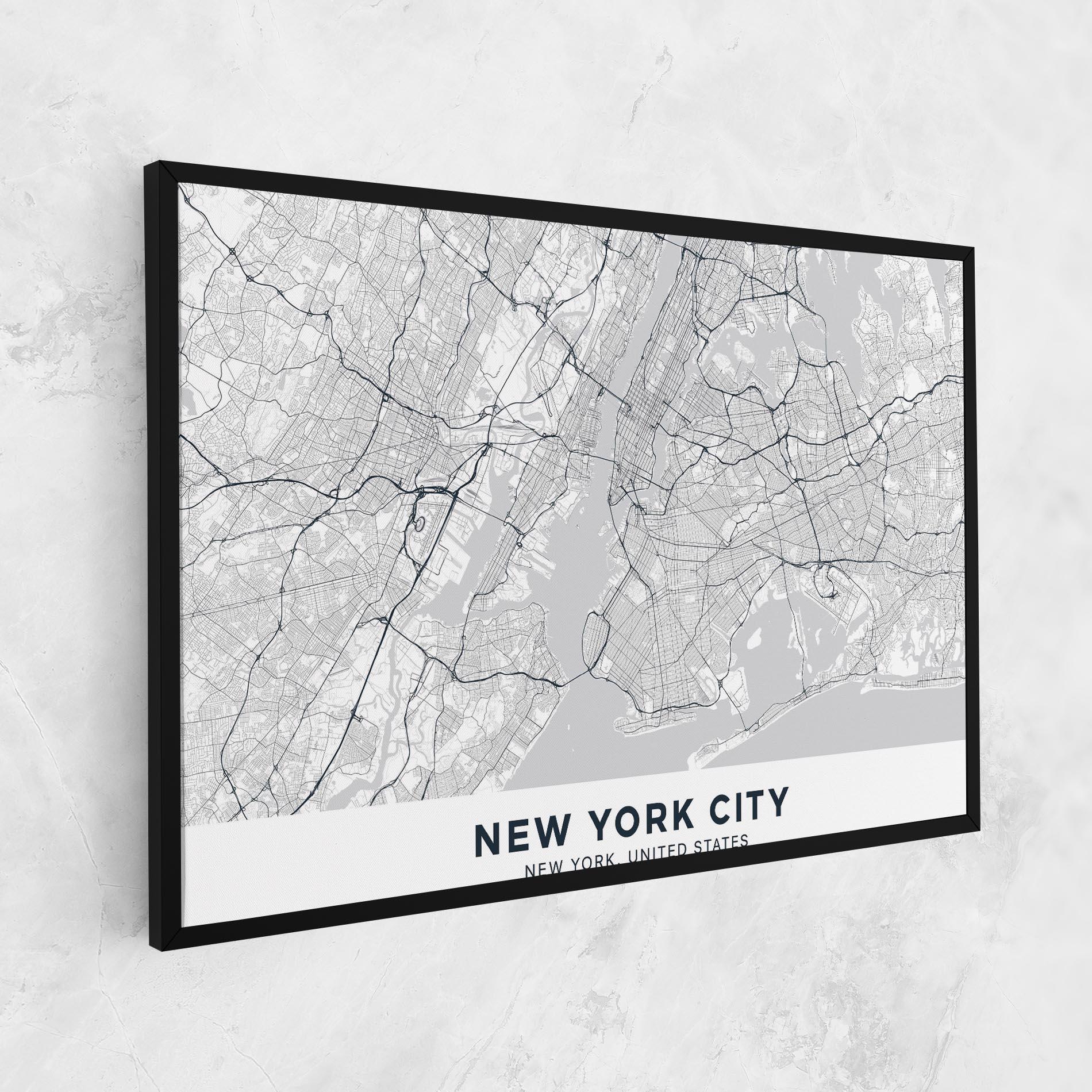 Leinwandbild New York Map mockup 1