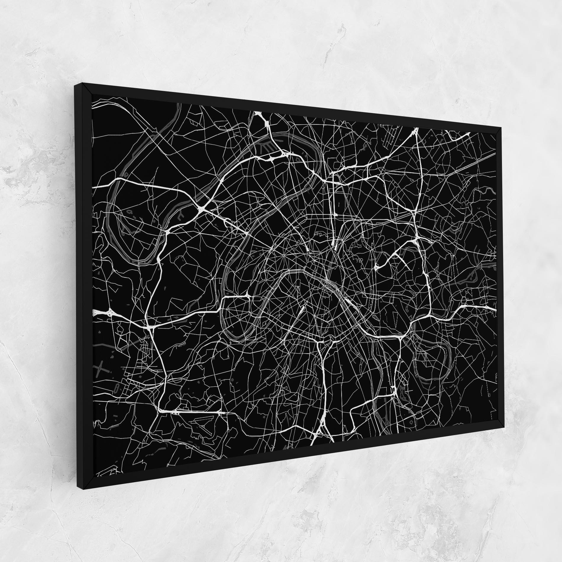 Leinwandbild White Line City mockup 1