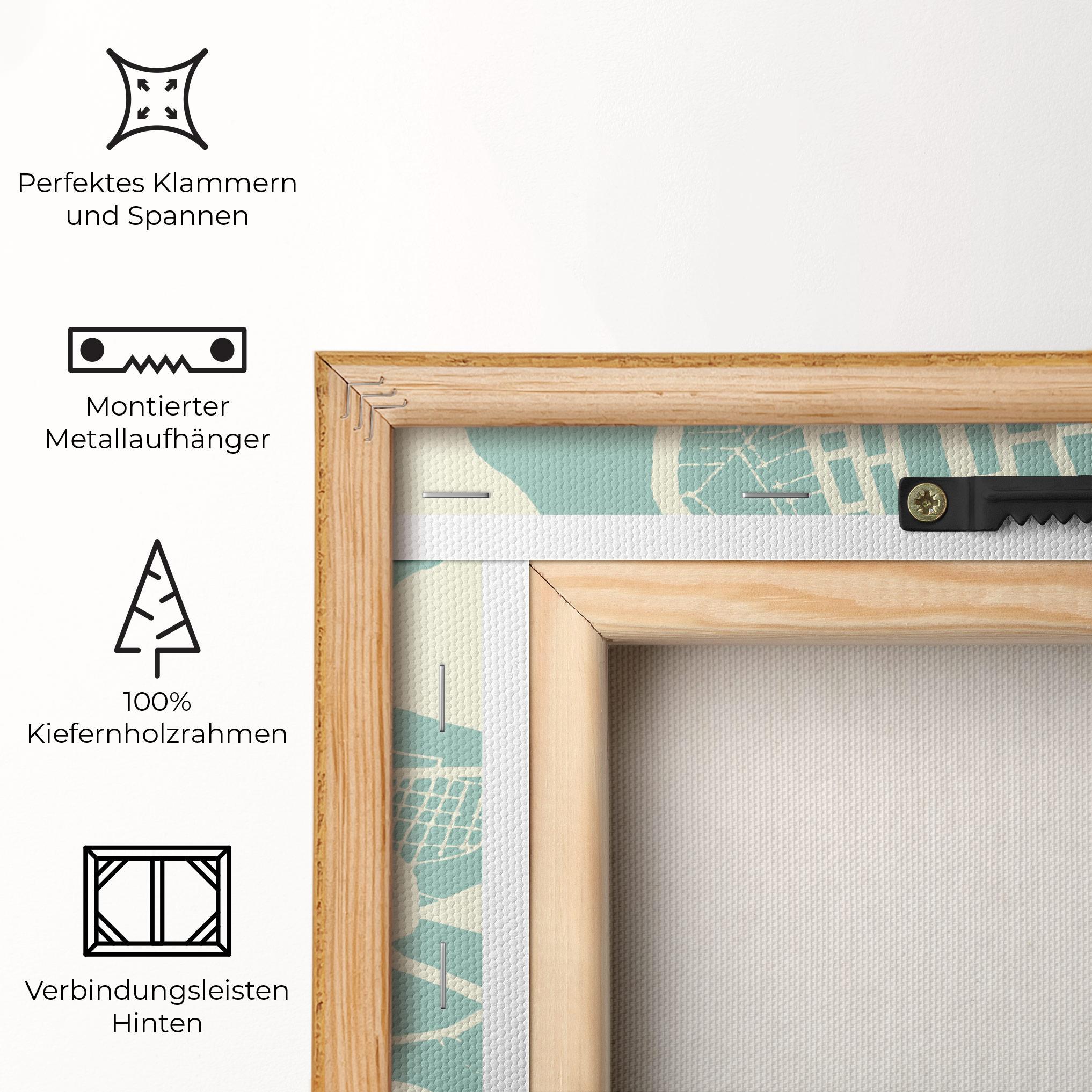 Leinwandbild Brasilia Map mockup 5