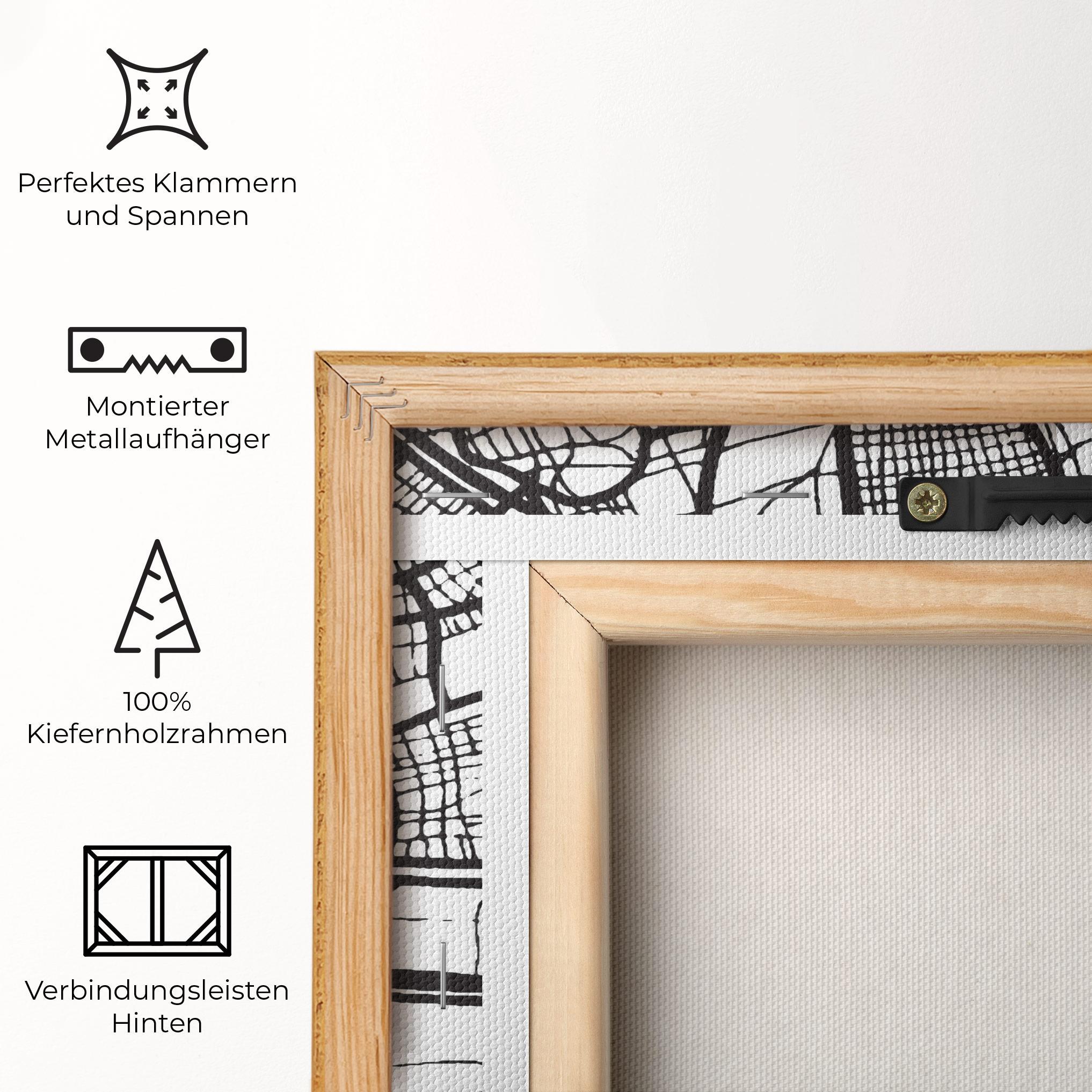 Leinwandbild Caen Map mockup 5