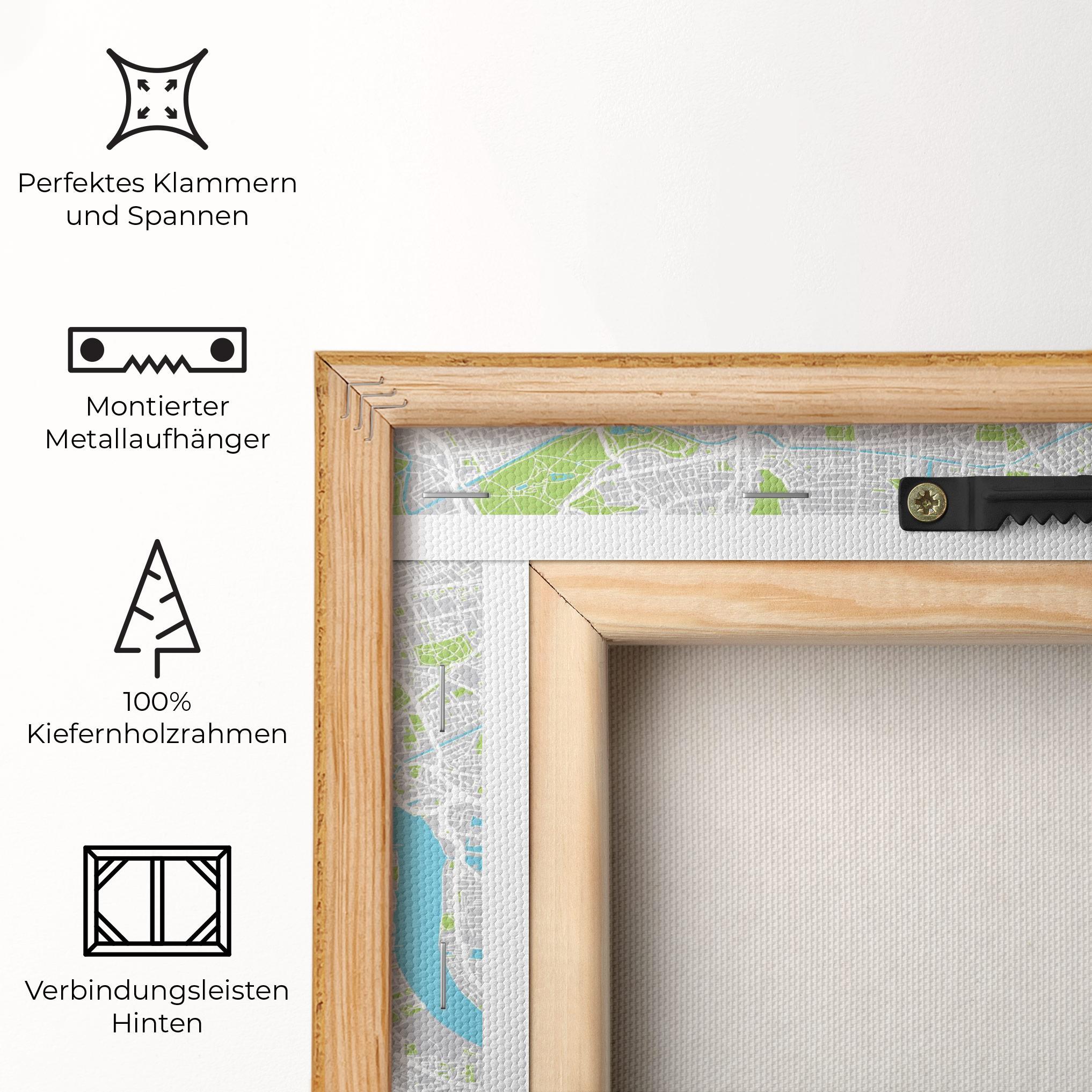 Leinwandbild City Color Map mockup 5