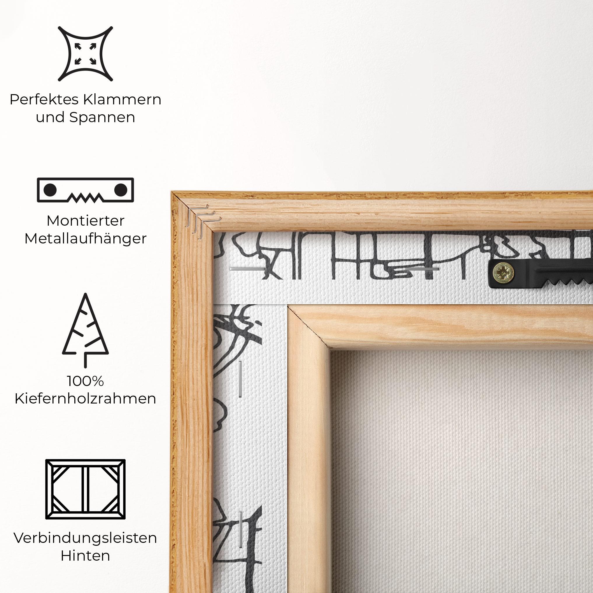 Leinwandbild Kazan Map mockup 5
