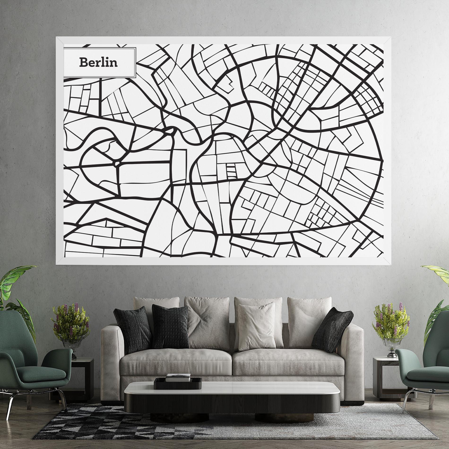 Leinwandbild Berlin Map mockup 7