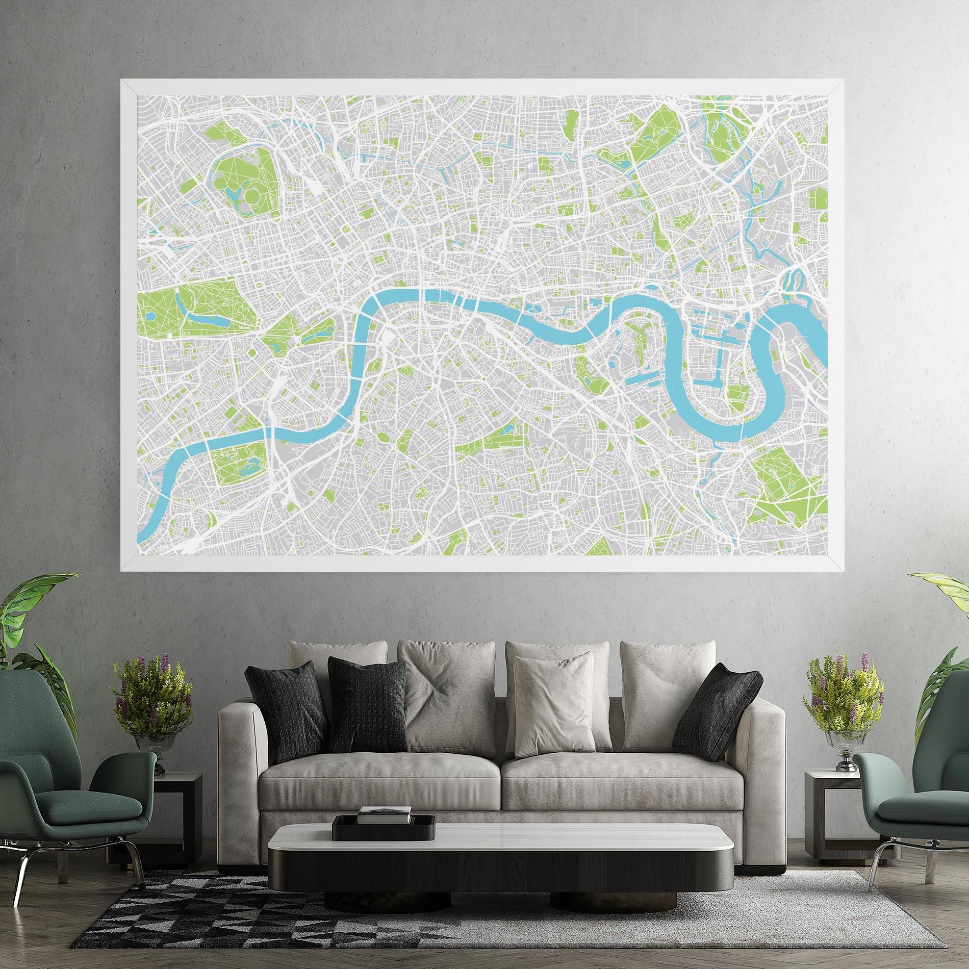 Leinwandbild City Color Map mockup 7