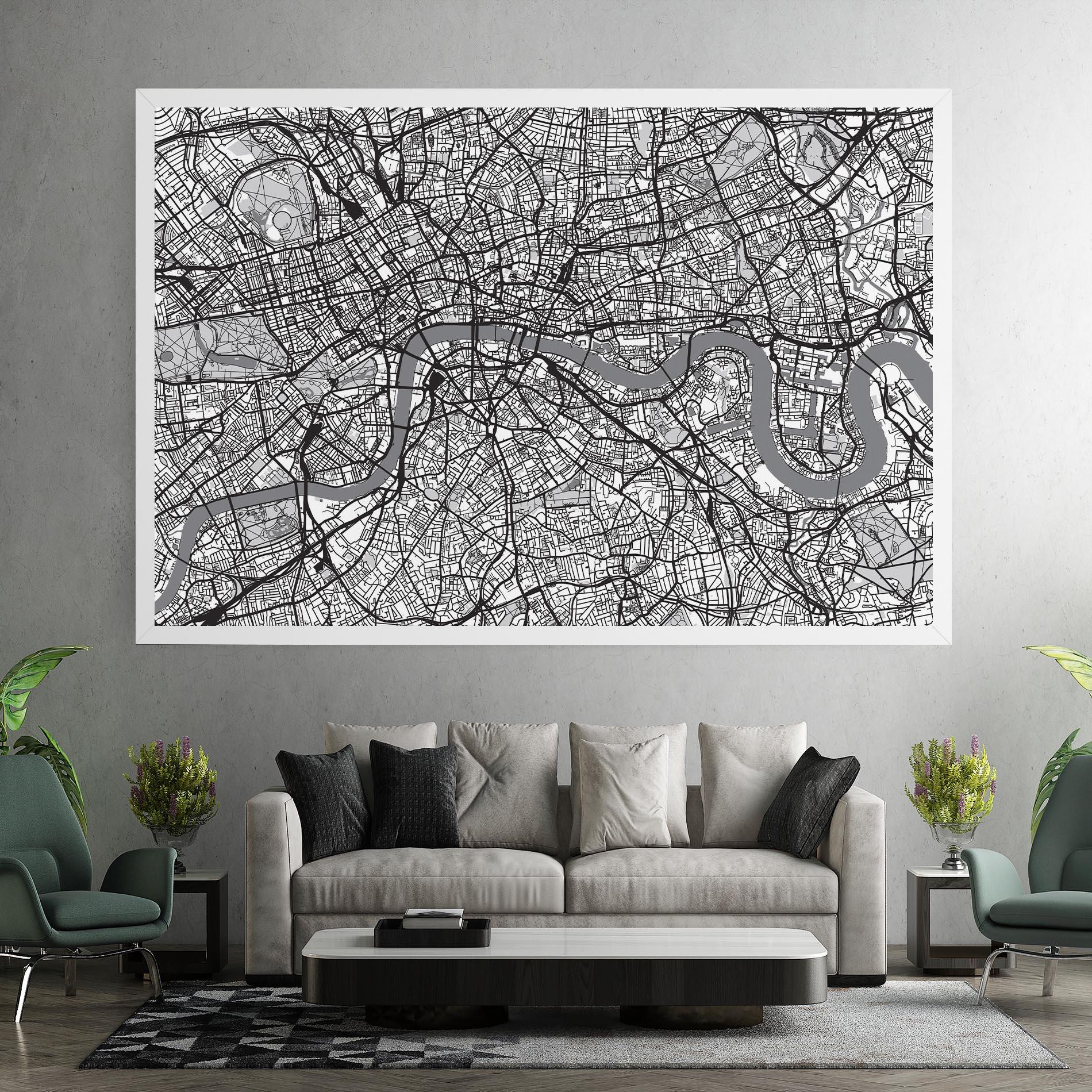 Leinwandbild City Map mockup 7