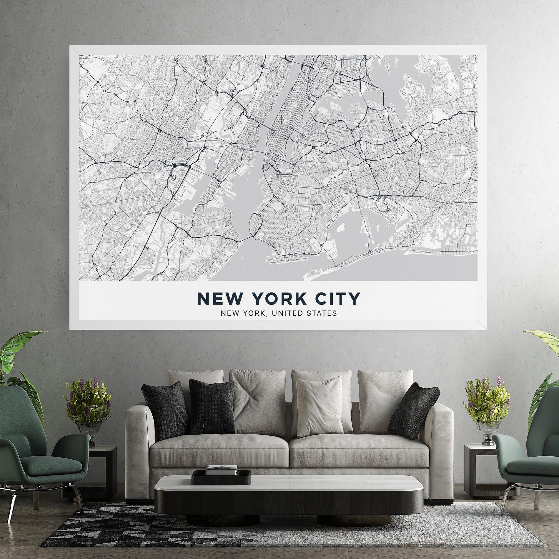 Leinwandbild New York Map mockup 7