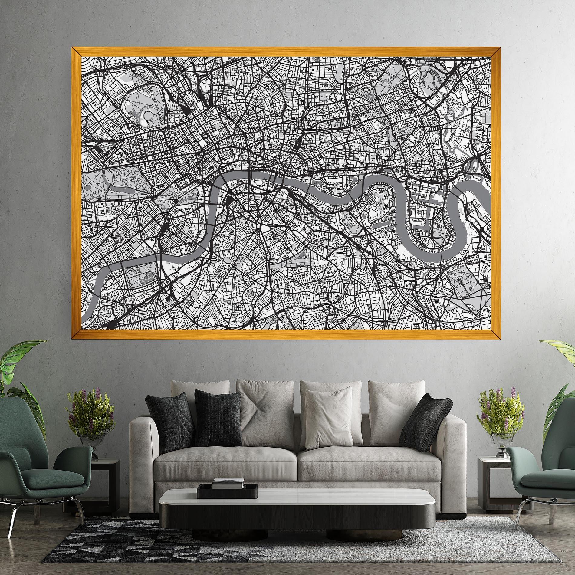 Leinwandbild City Map mockup 7