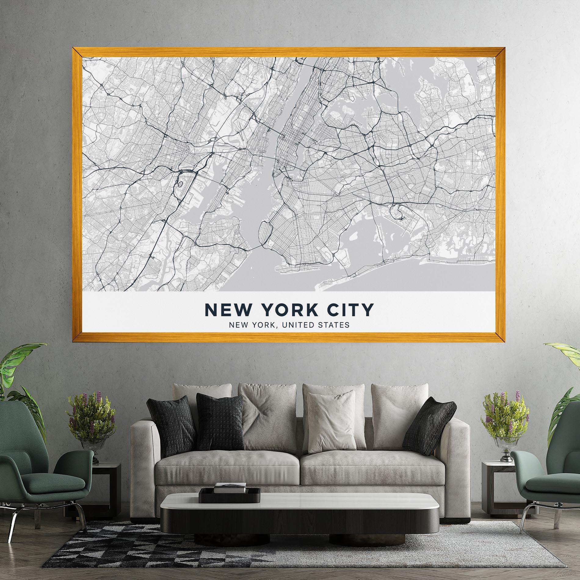 Leinwandbild New York Map mockup 7