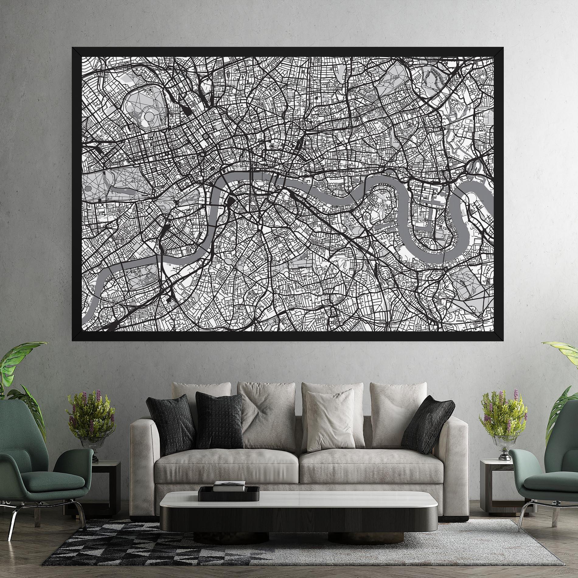Leinwandbild City Map mockup 7