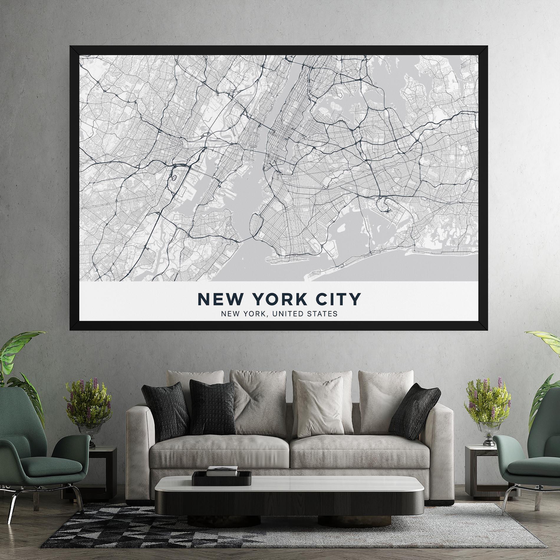Leinwandbild New York Map mockup 7