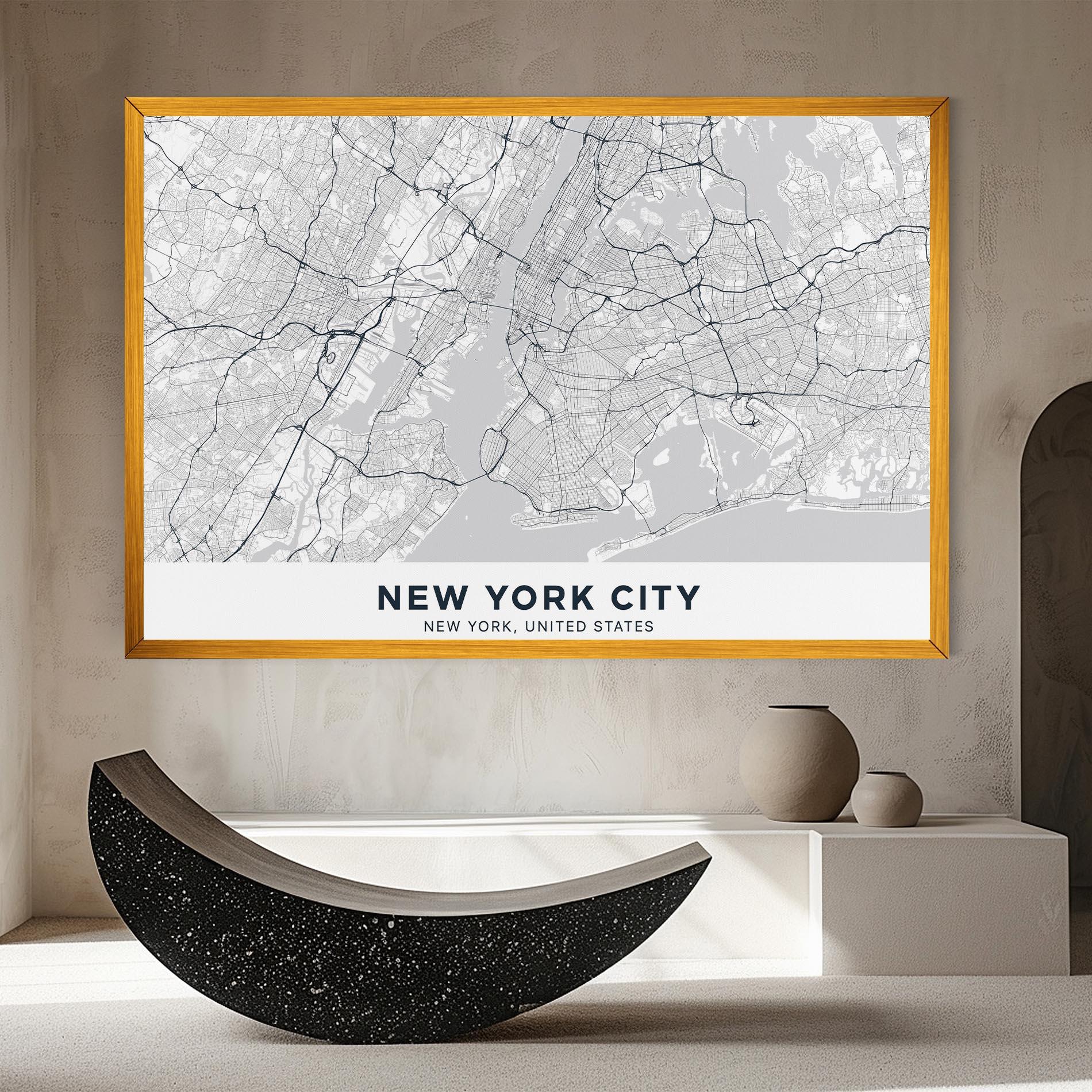 Leinwandbild New York Map mockup 8