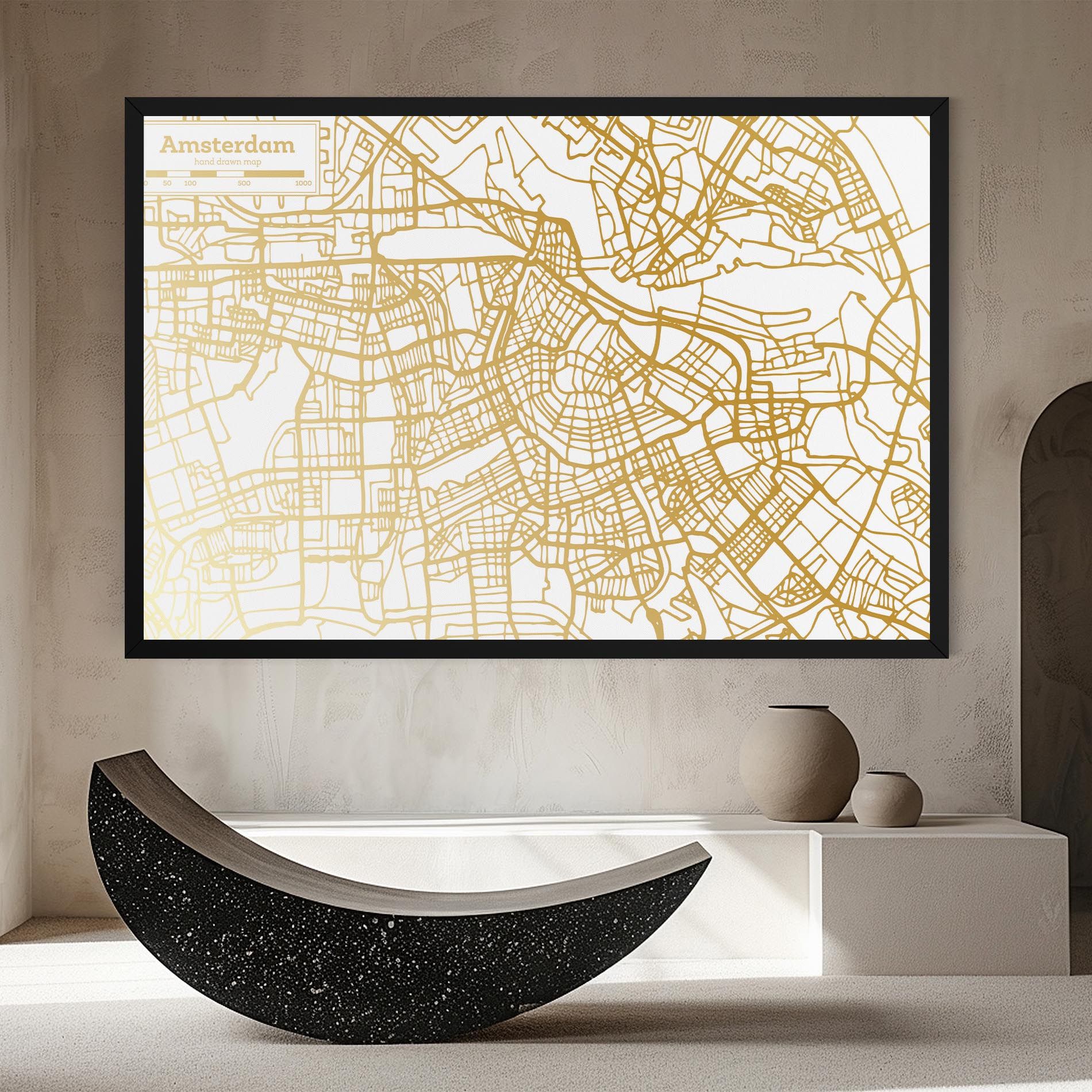 Amsterdam Gold Map mockup 8