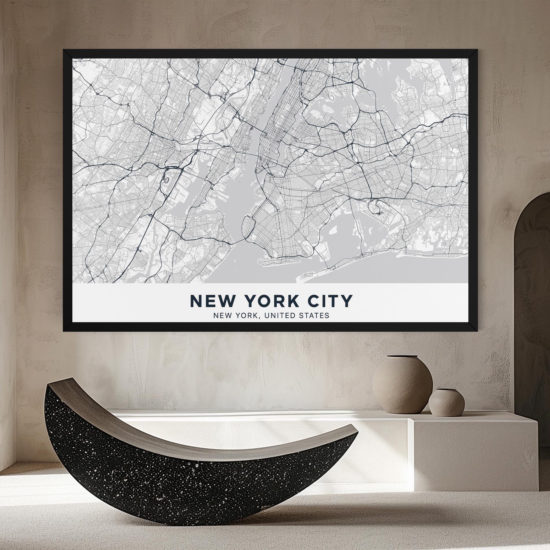 Leinwandbild New York Map mockup 8