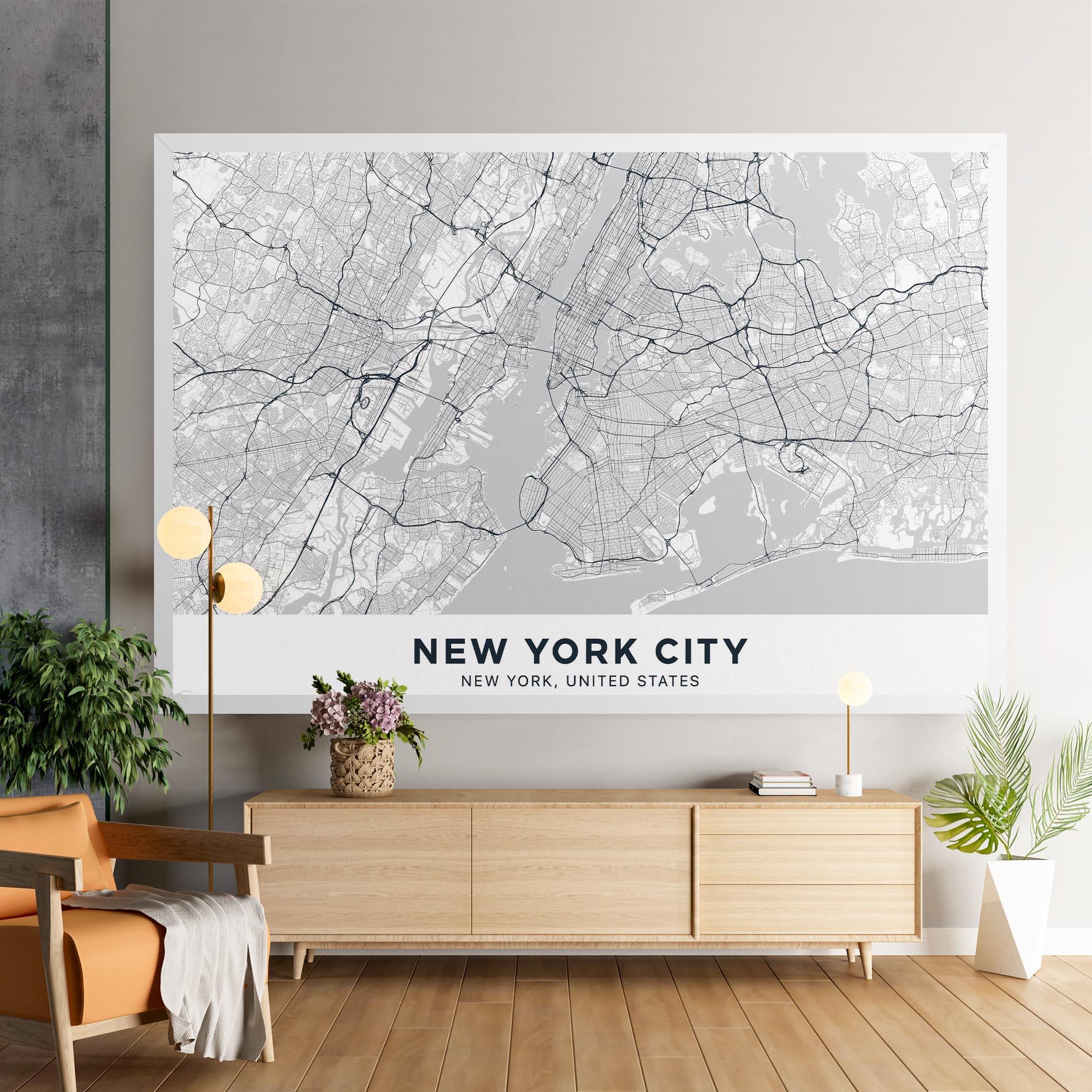 Leinwandbild New York Map mockup 9