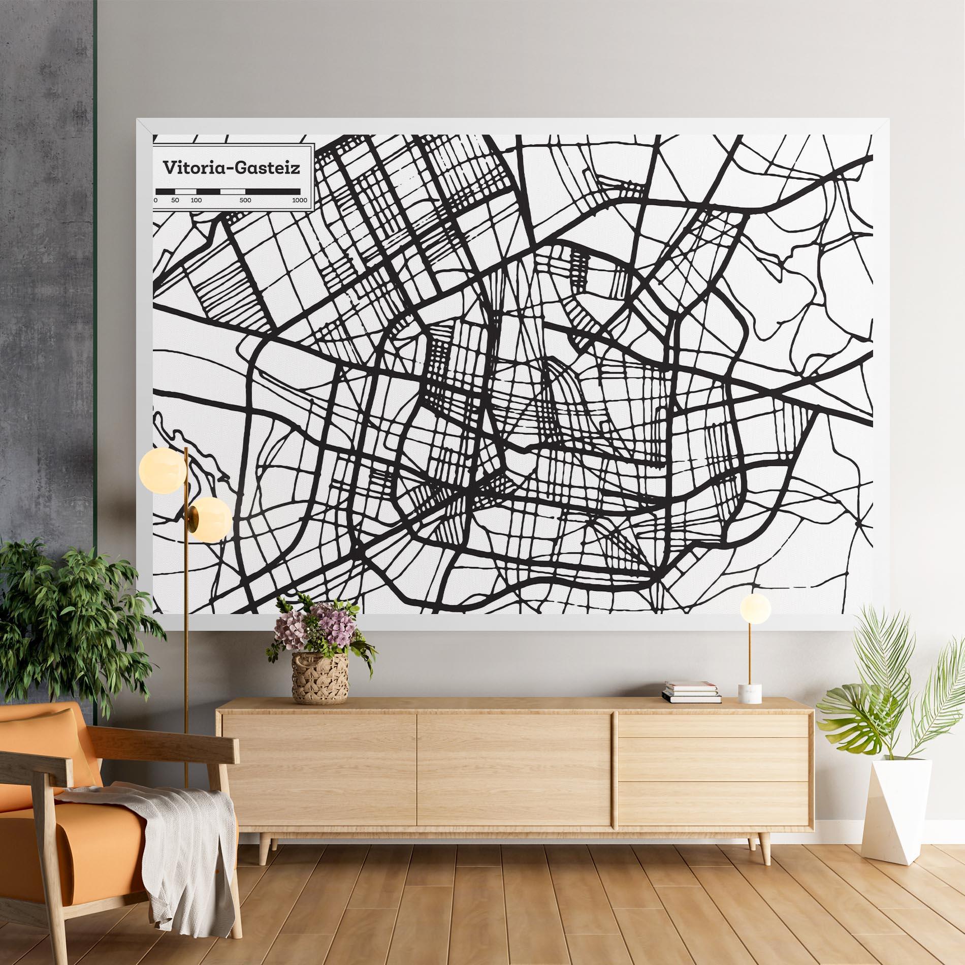 Leinwandbild Vitoria Gasteiz Map mockup 9
