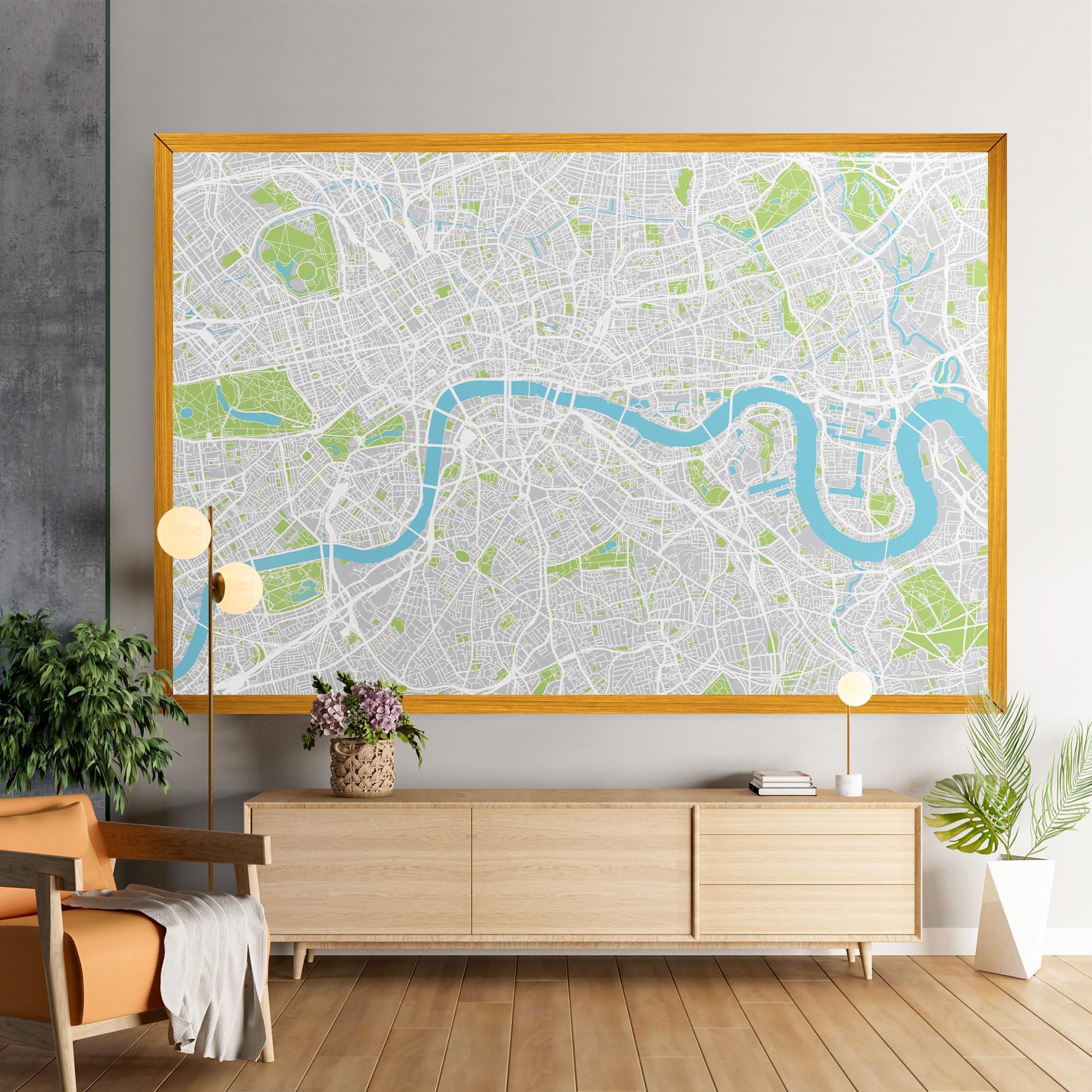 Leinwandbild City Color Map mockup 9