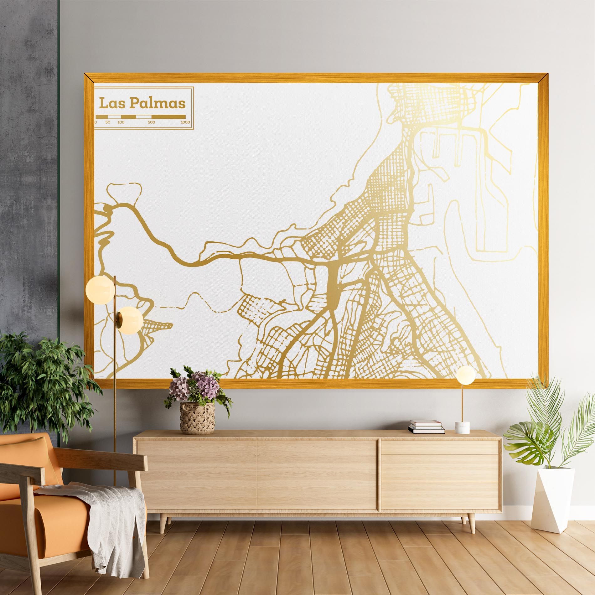 Las Palmas Gold Map mockup 9