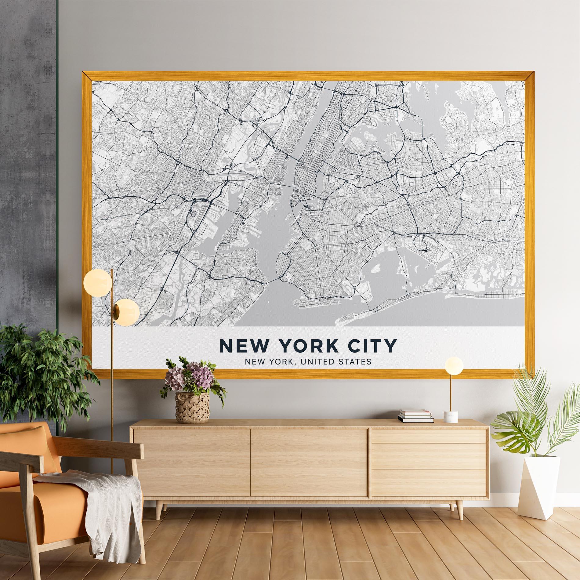 Leinwandbild New York Map mockup 9