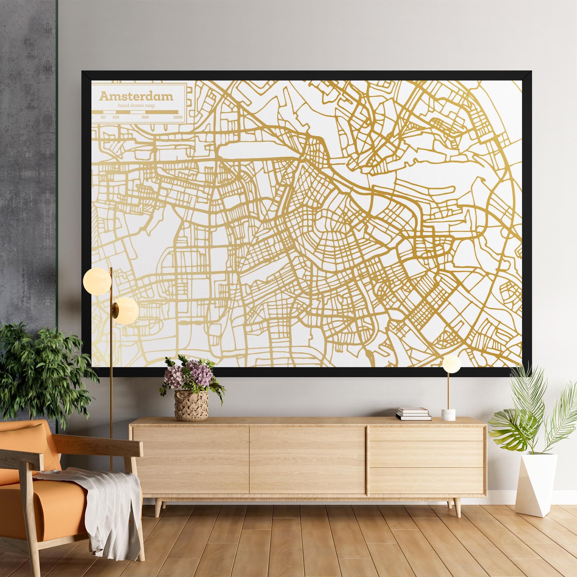 Amsterdam Gold Map mockup 9