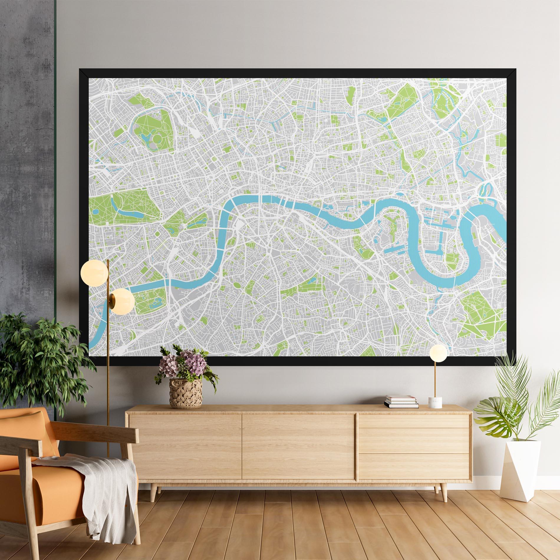 Leinwandbild City Color Map mockup 9