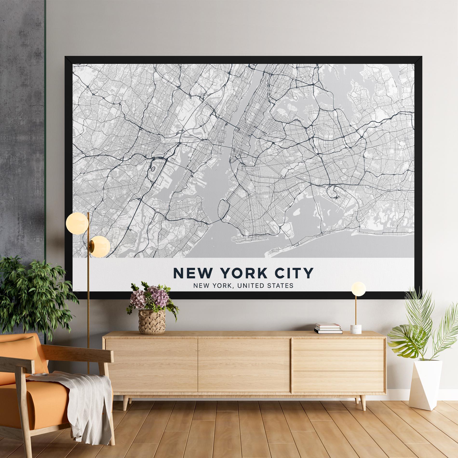 Leinwandbild New York Map mockup 9