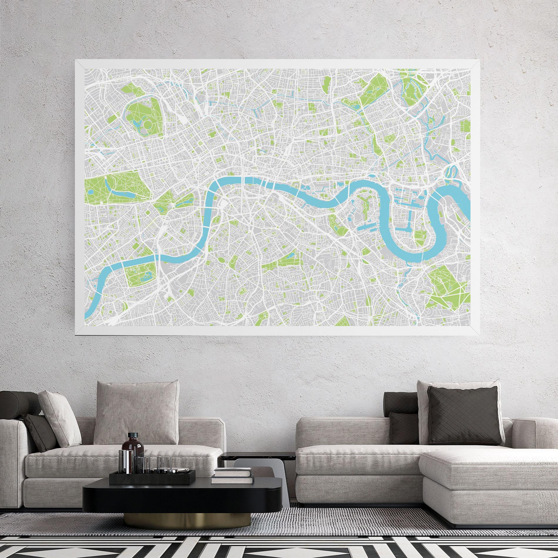 Leinwandbild City Color Map mockup 2