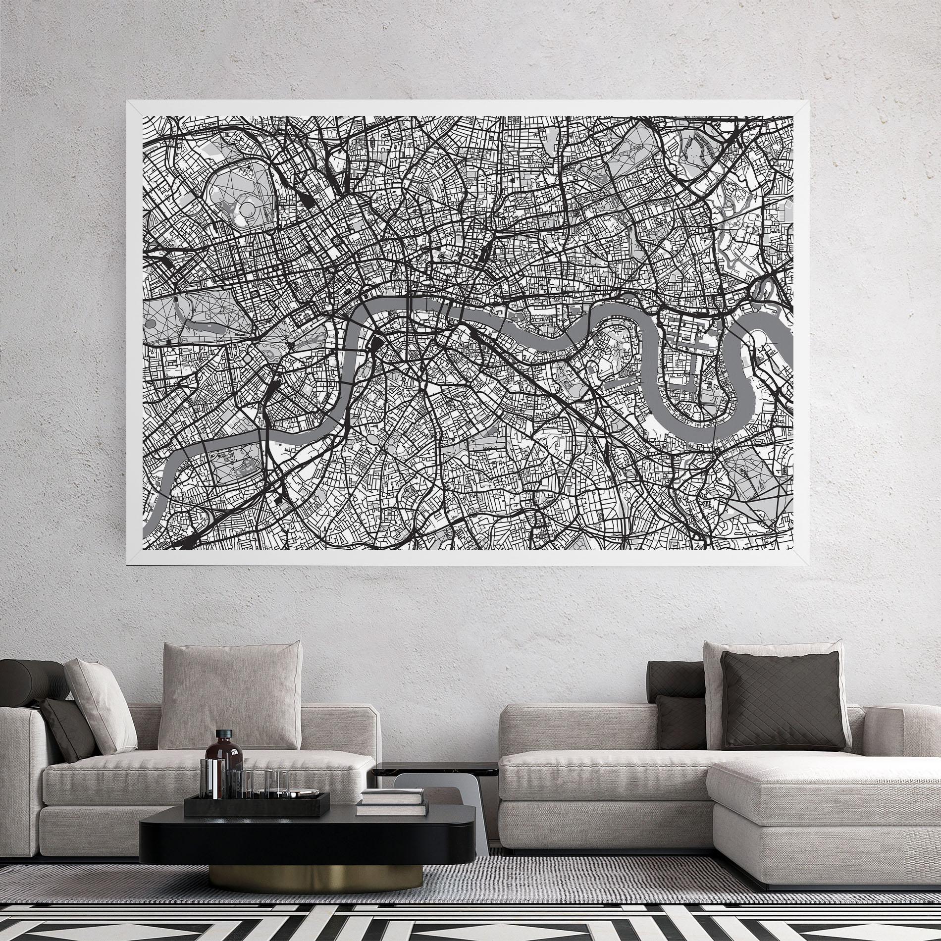 Leinwandbild City Map mockup 2