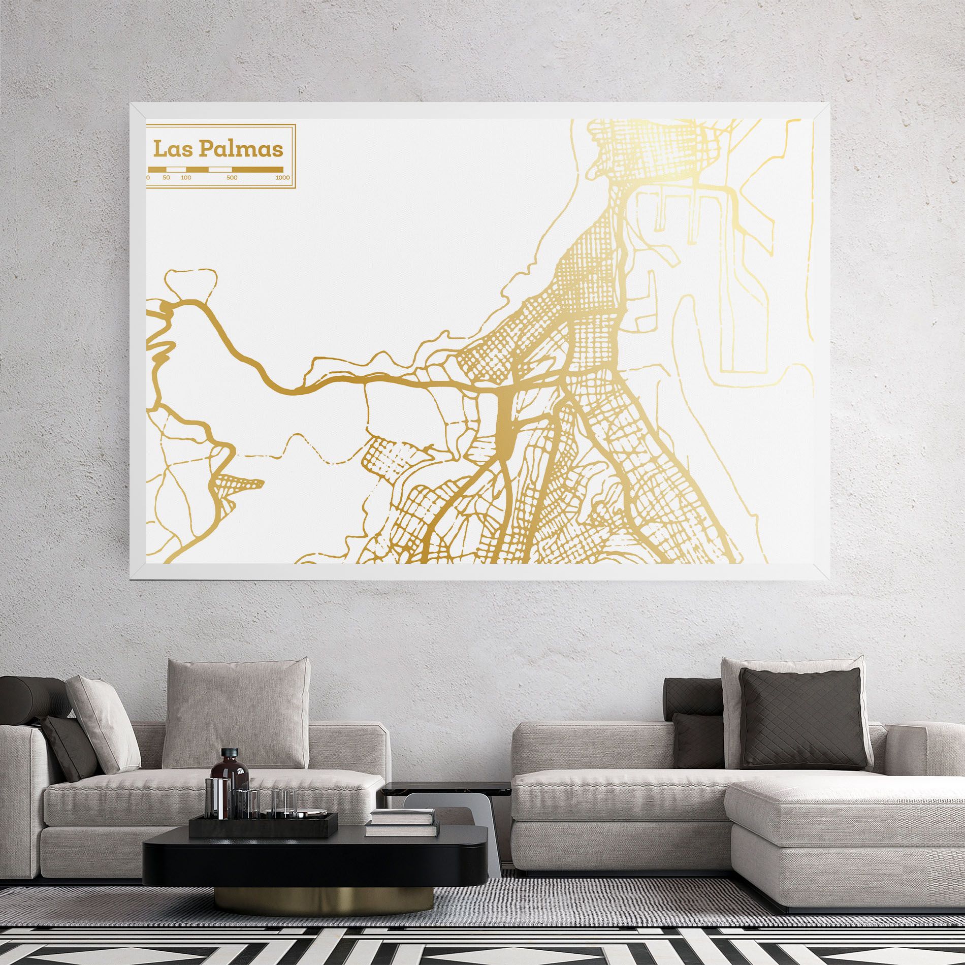 Las Palmas Gold Map mockup 2