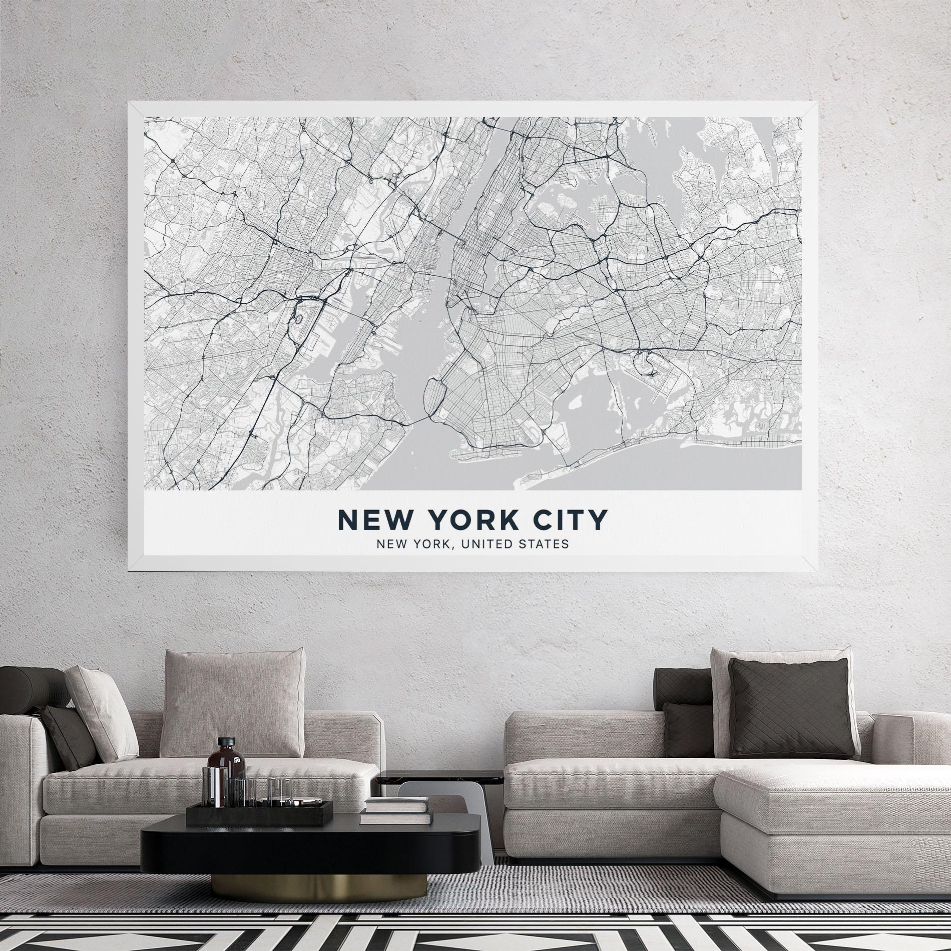Leinwandbild New York Map mockup 2