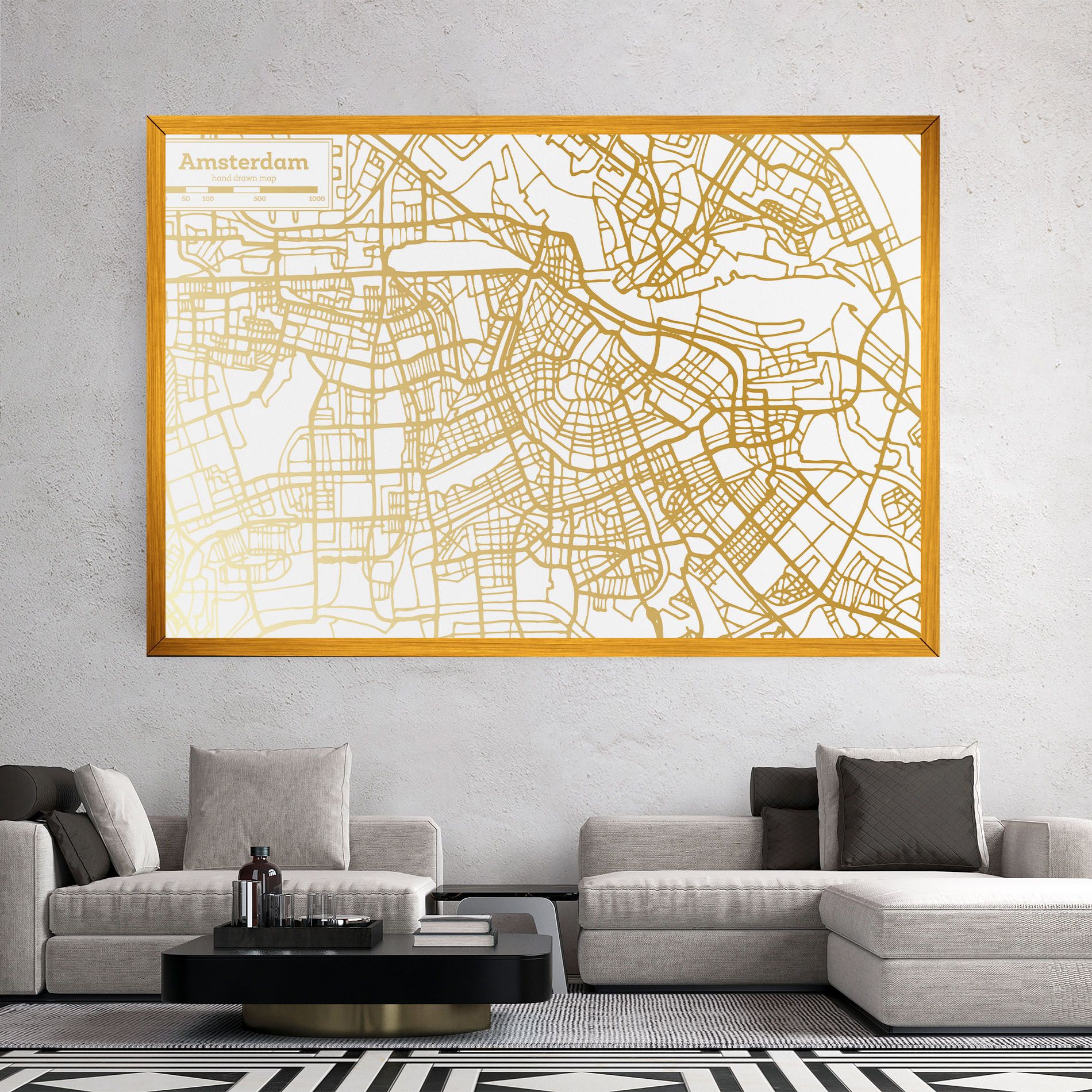 Amsterdam Gold Map mockup 2