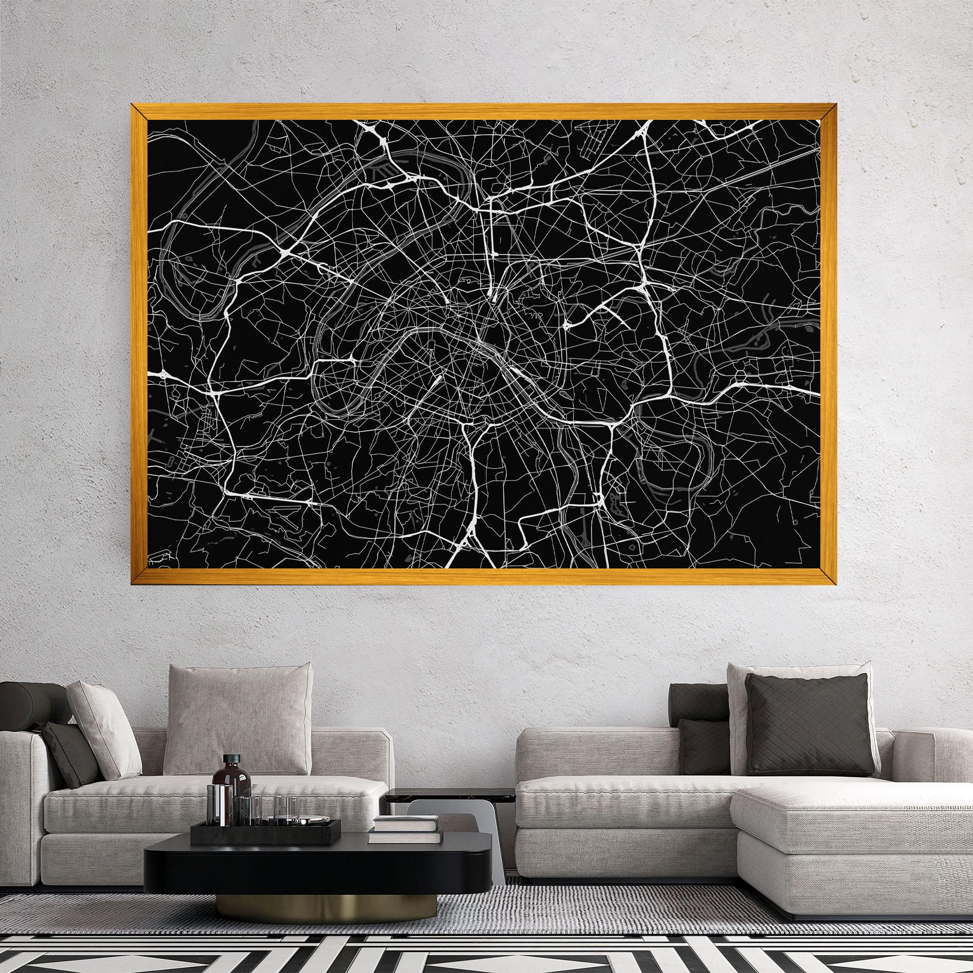 Leinwandbild White Line City mockup 2