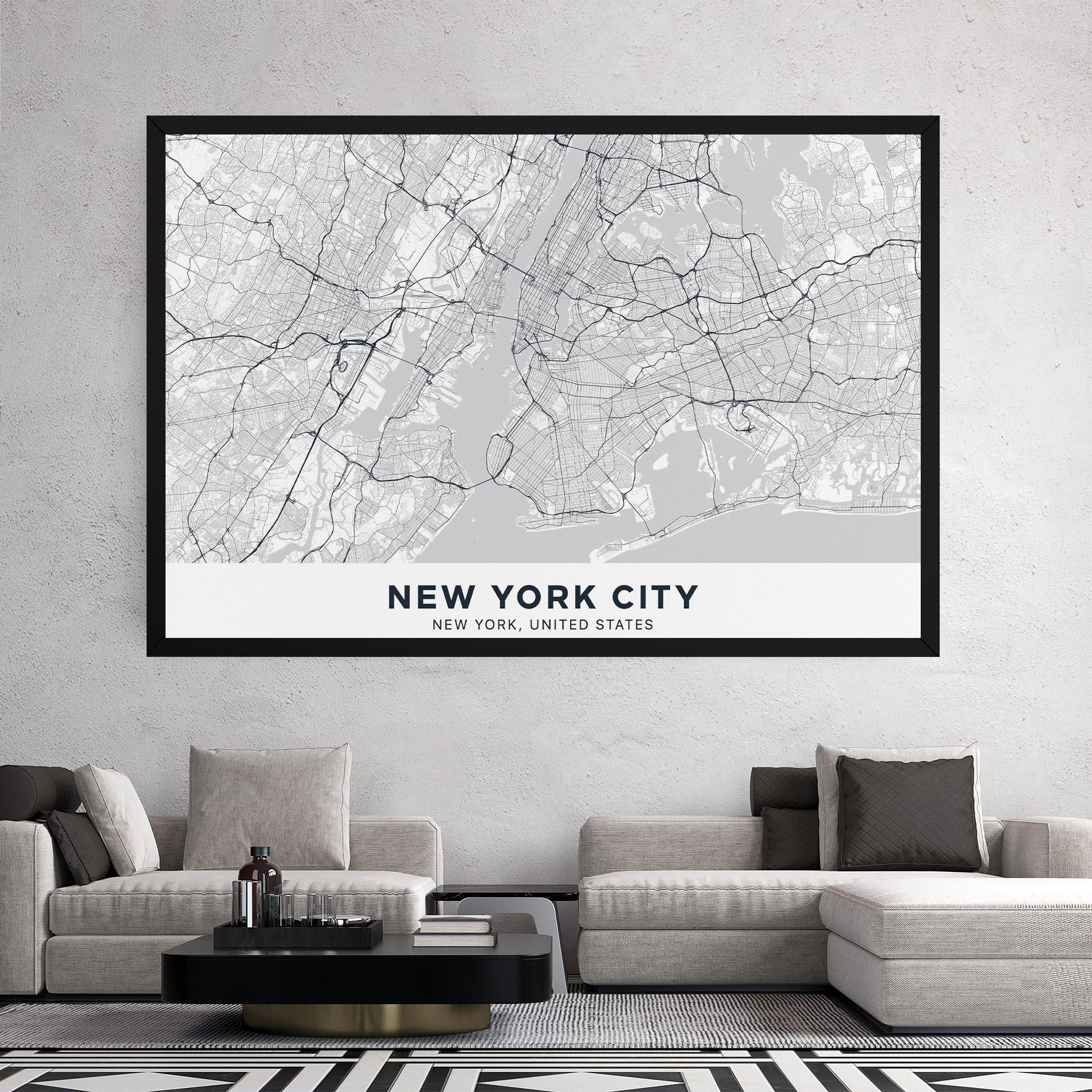 Leinwandbild New York Map mockup 2