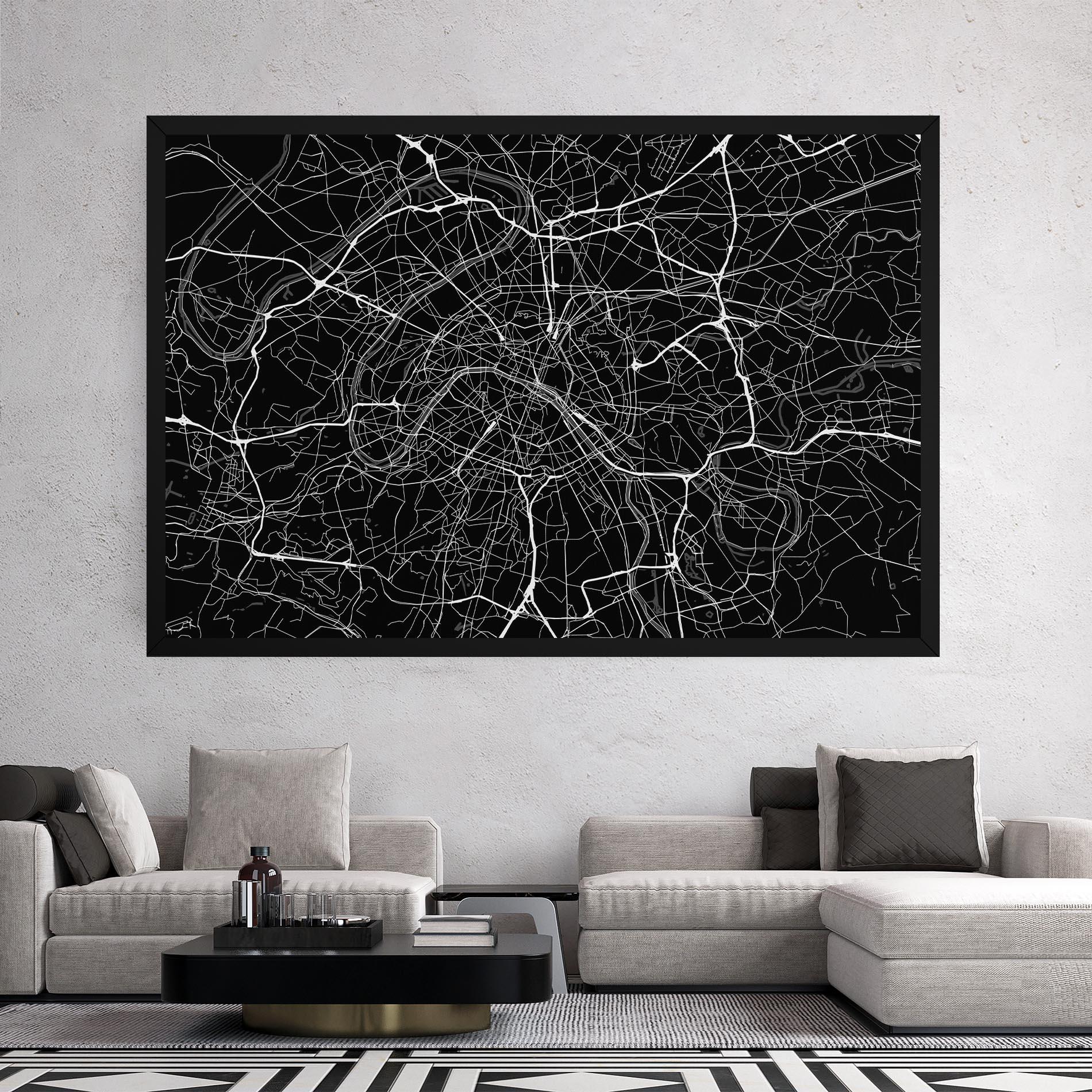 Leinwandbild White Line City mockup 2