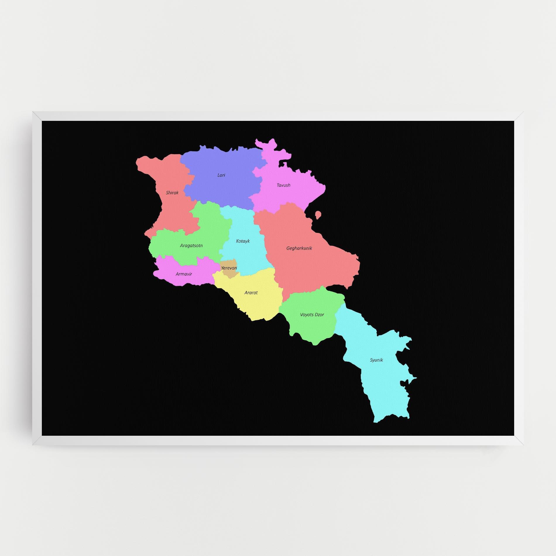 Leinwandbild Armenia Map mockup 0