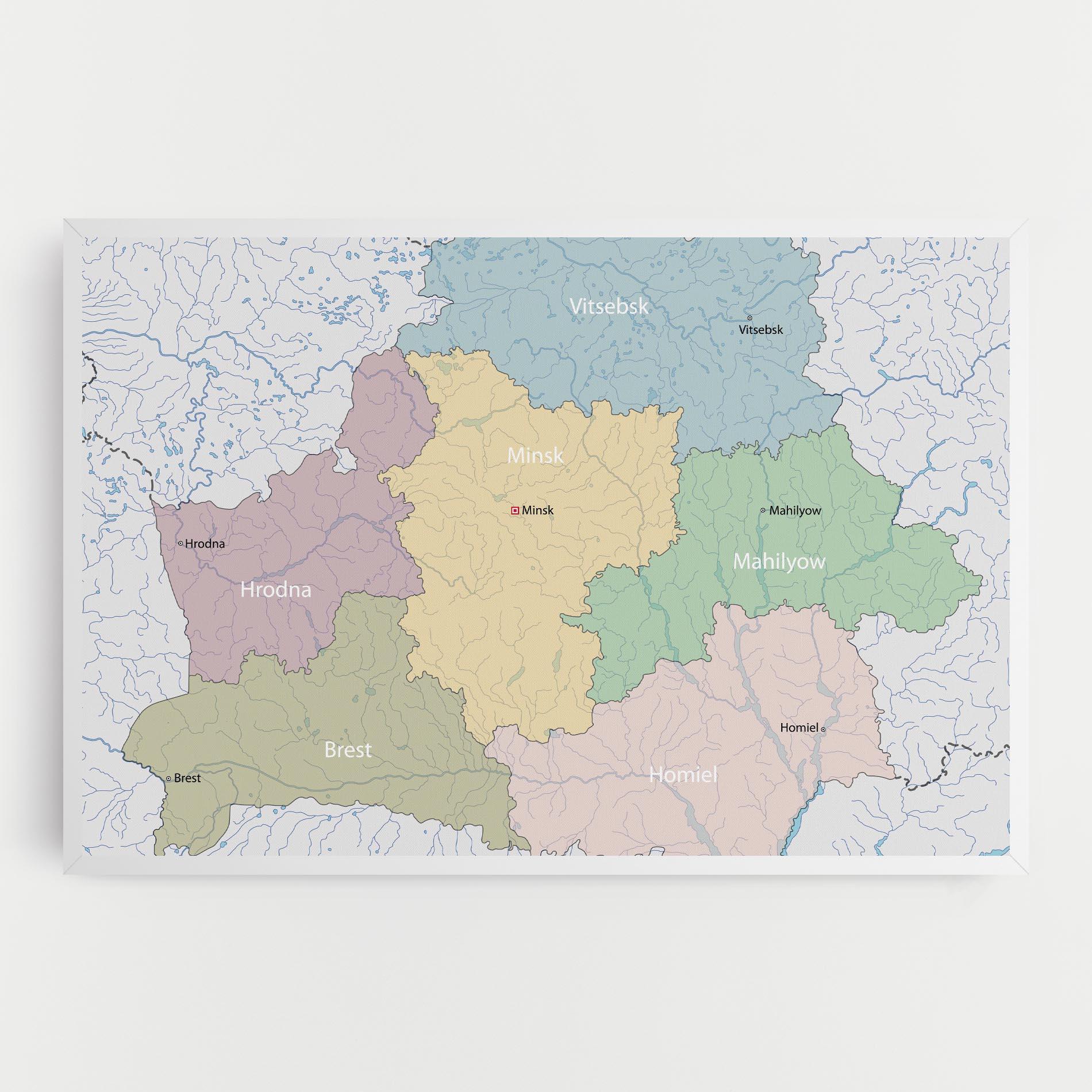 Leinwandbild Belarus Map mockup 0