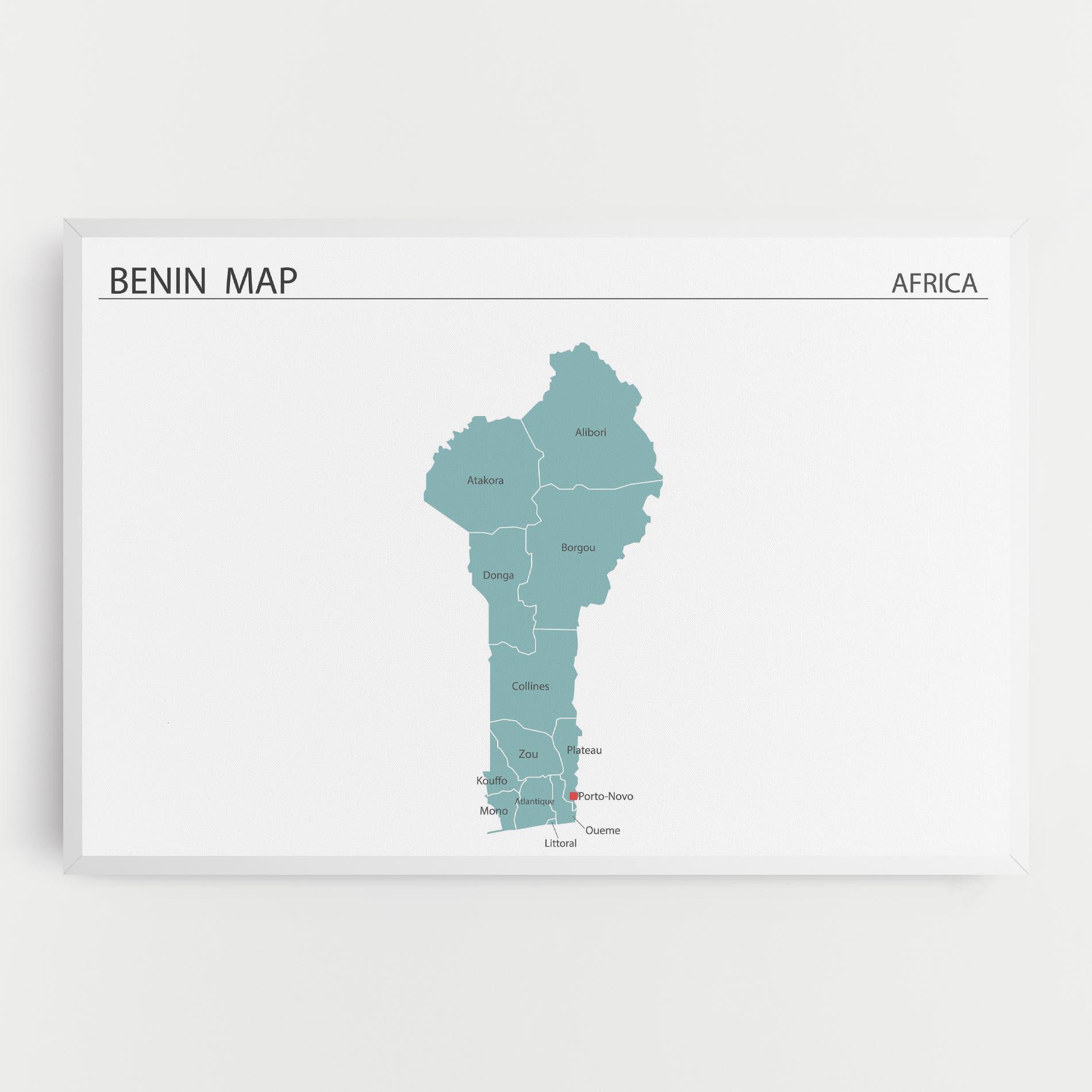 Leinwandbild Benin Map mockup 0