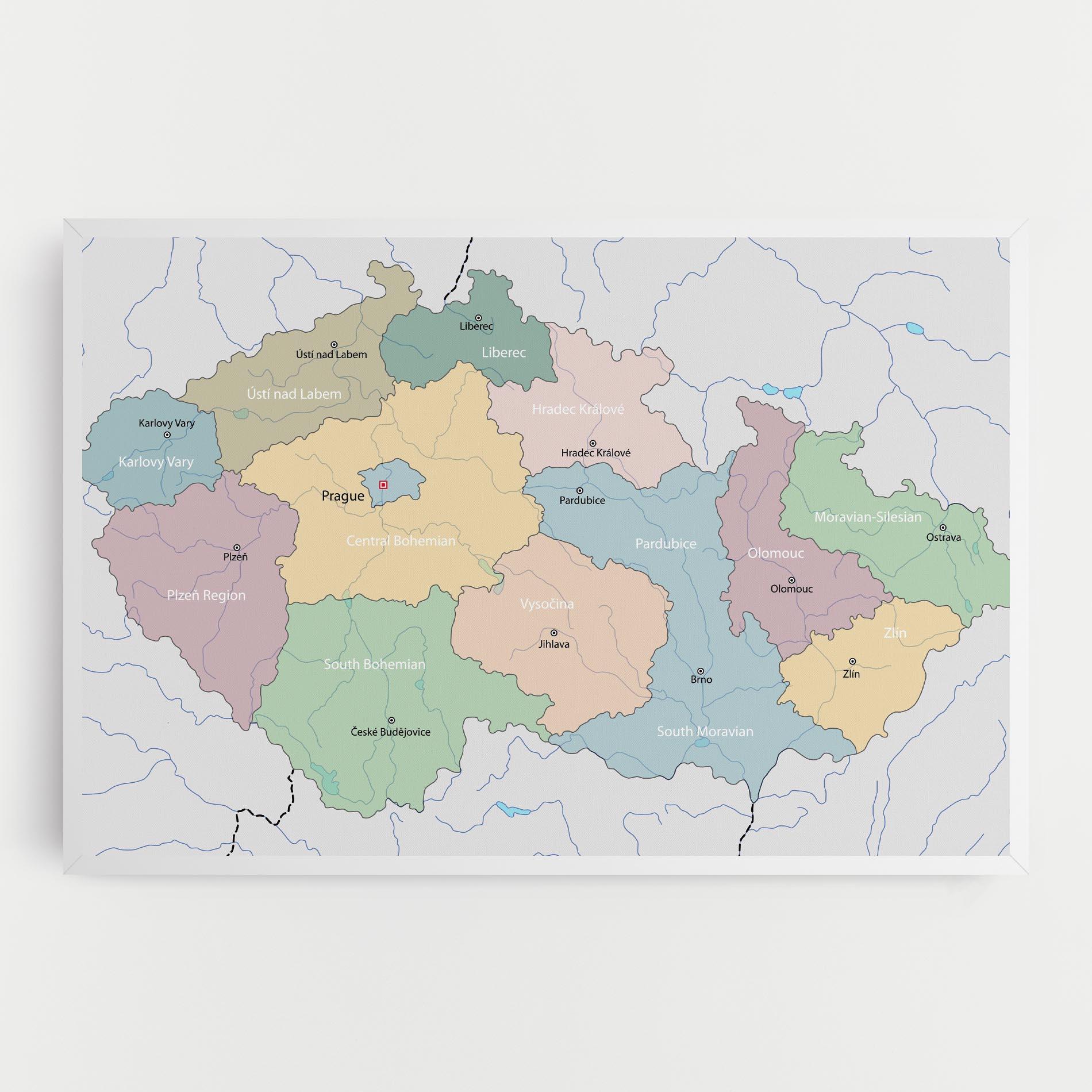 Leinwandbild Czech Republic Map mockup 0