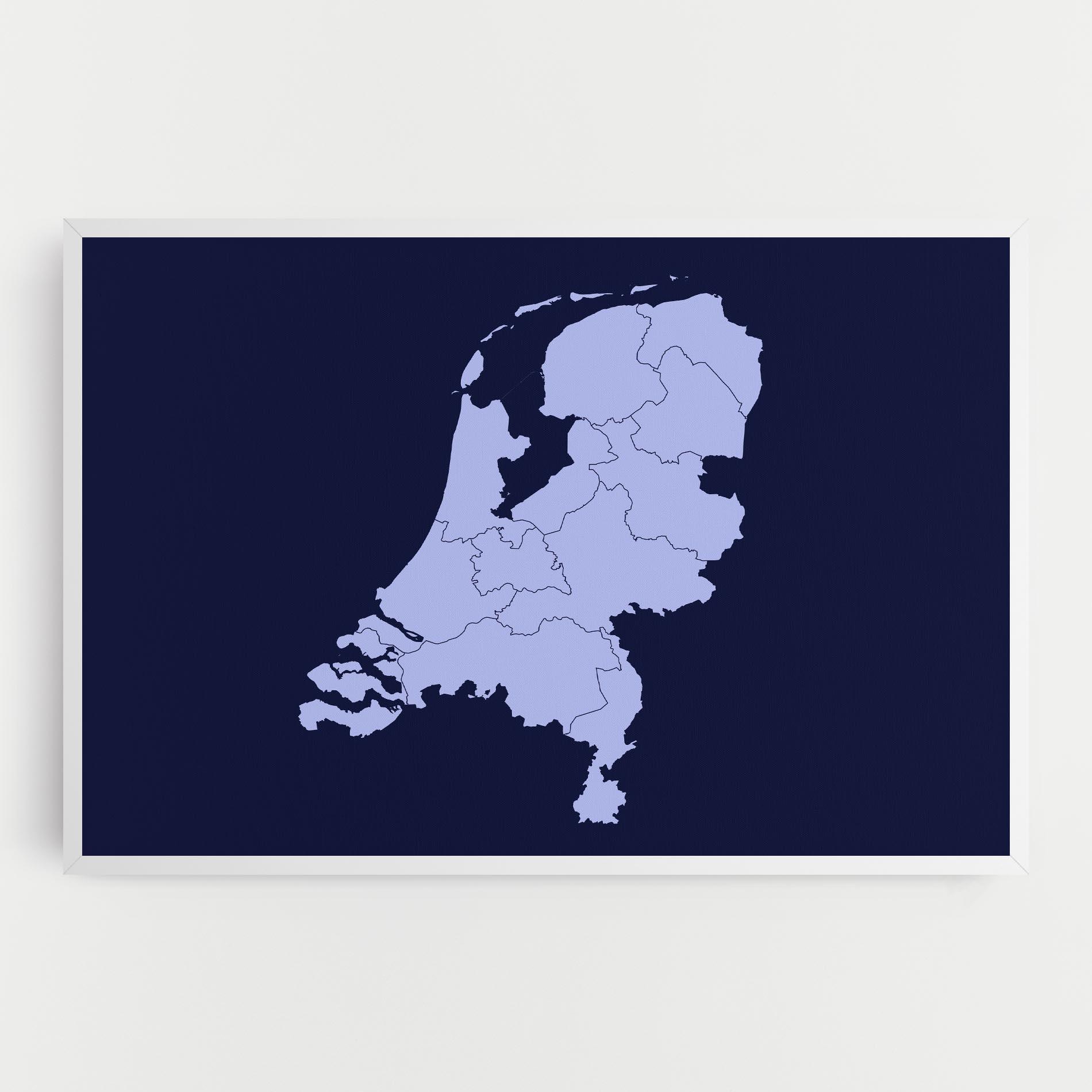 Leinwandbild Netherlands Map mockup 0