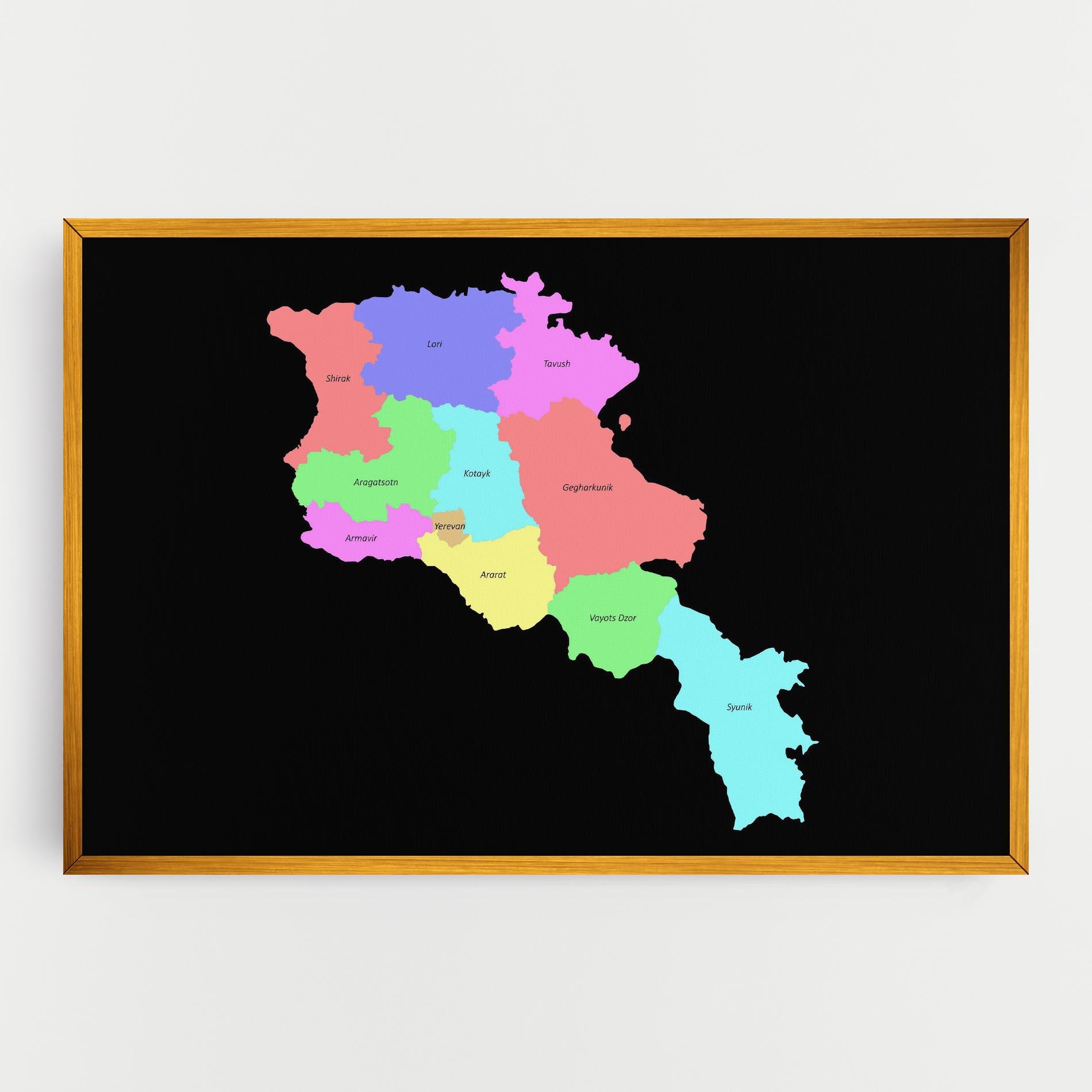 Leinwandbild Armenia Map mockup 0
