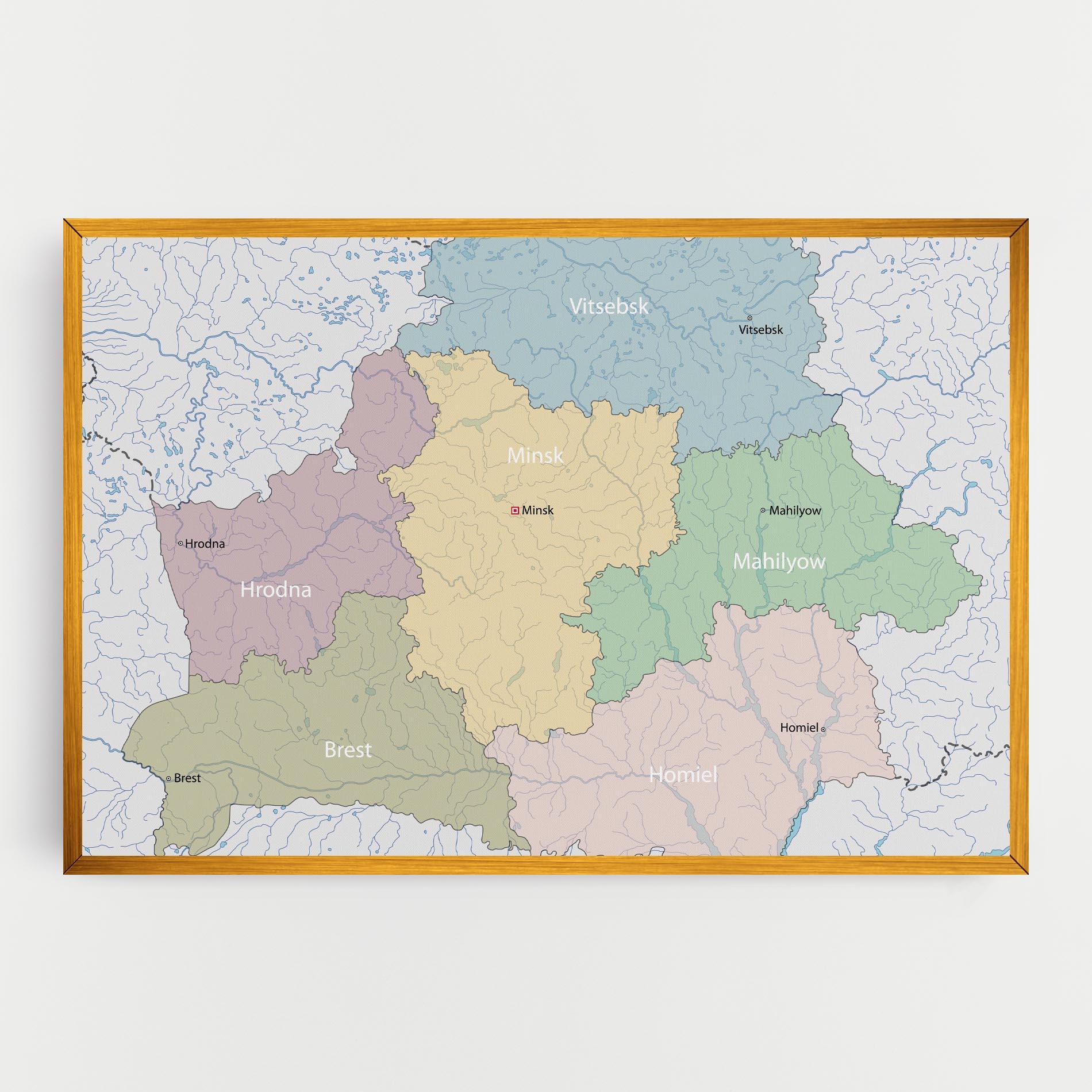 Leinwandbild Belarus Map mockup 0